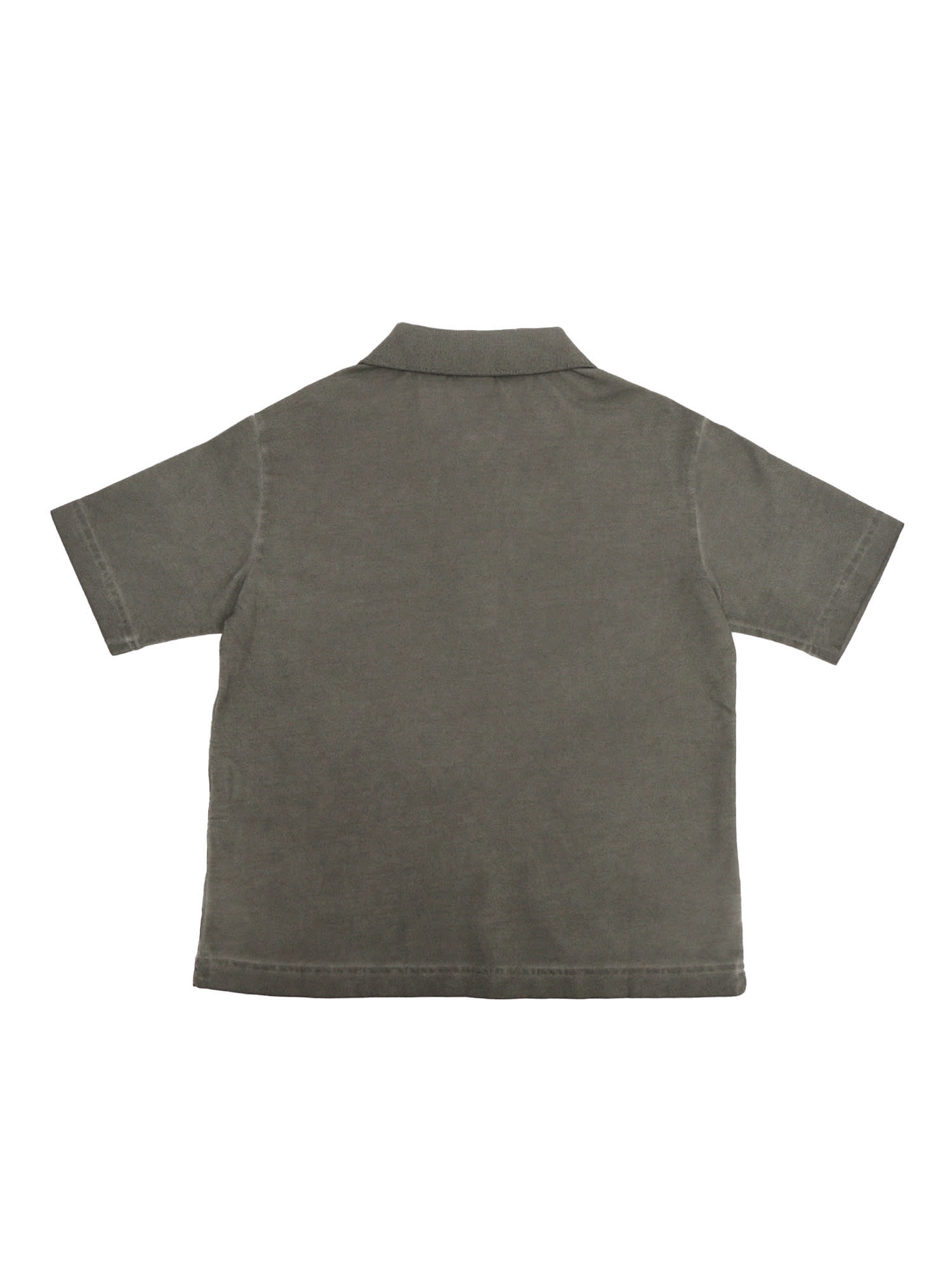 Aspesi Polo T-shirt Washed Effect In Green