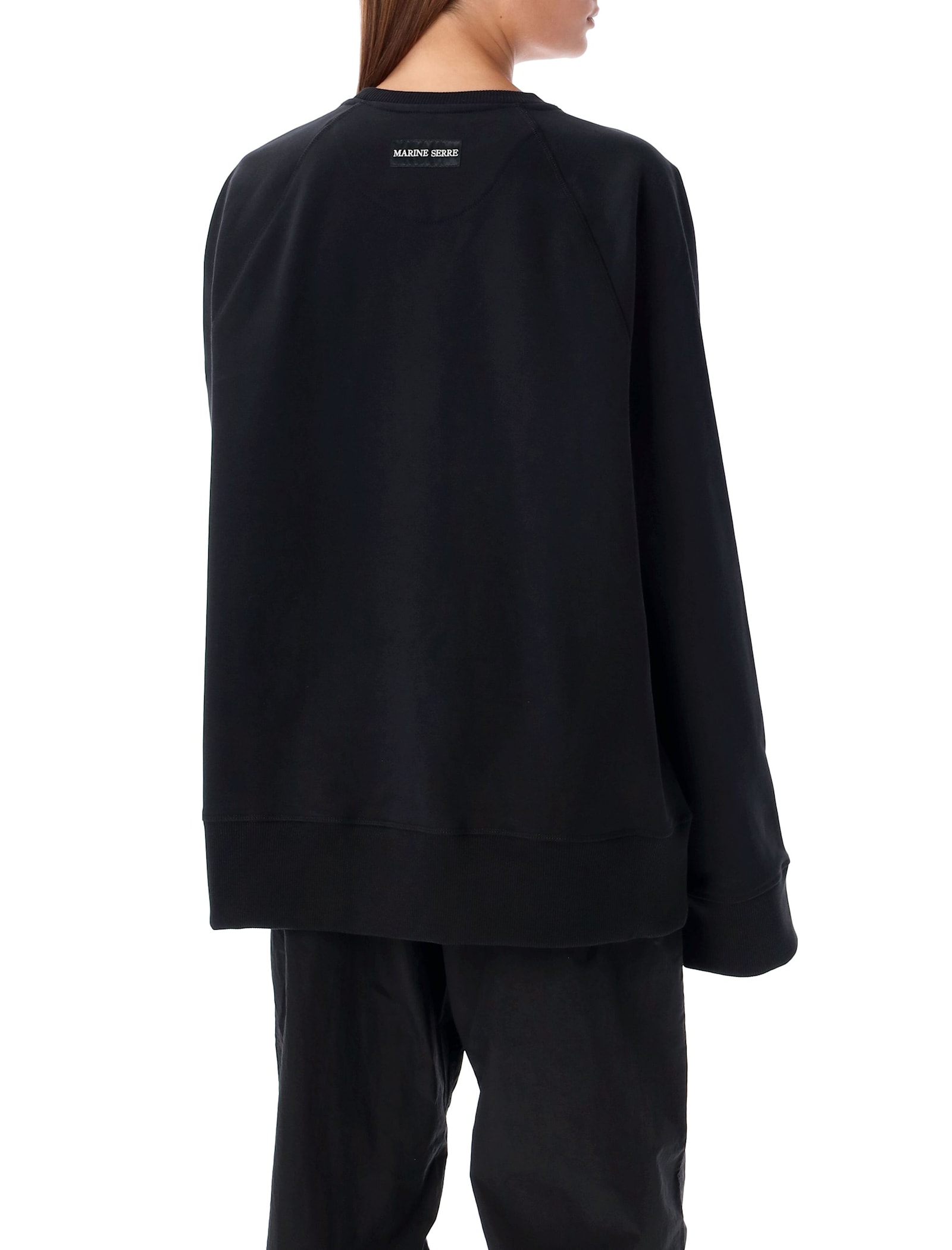 Shop Marine Serre Moon Logo Sweatshirt In Black