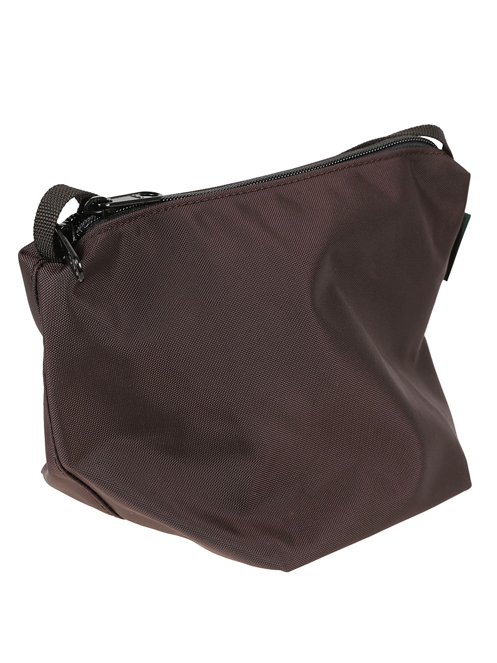 Herve Chapelier Mini Shoulder Bag With Strap In Brown