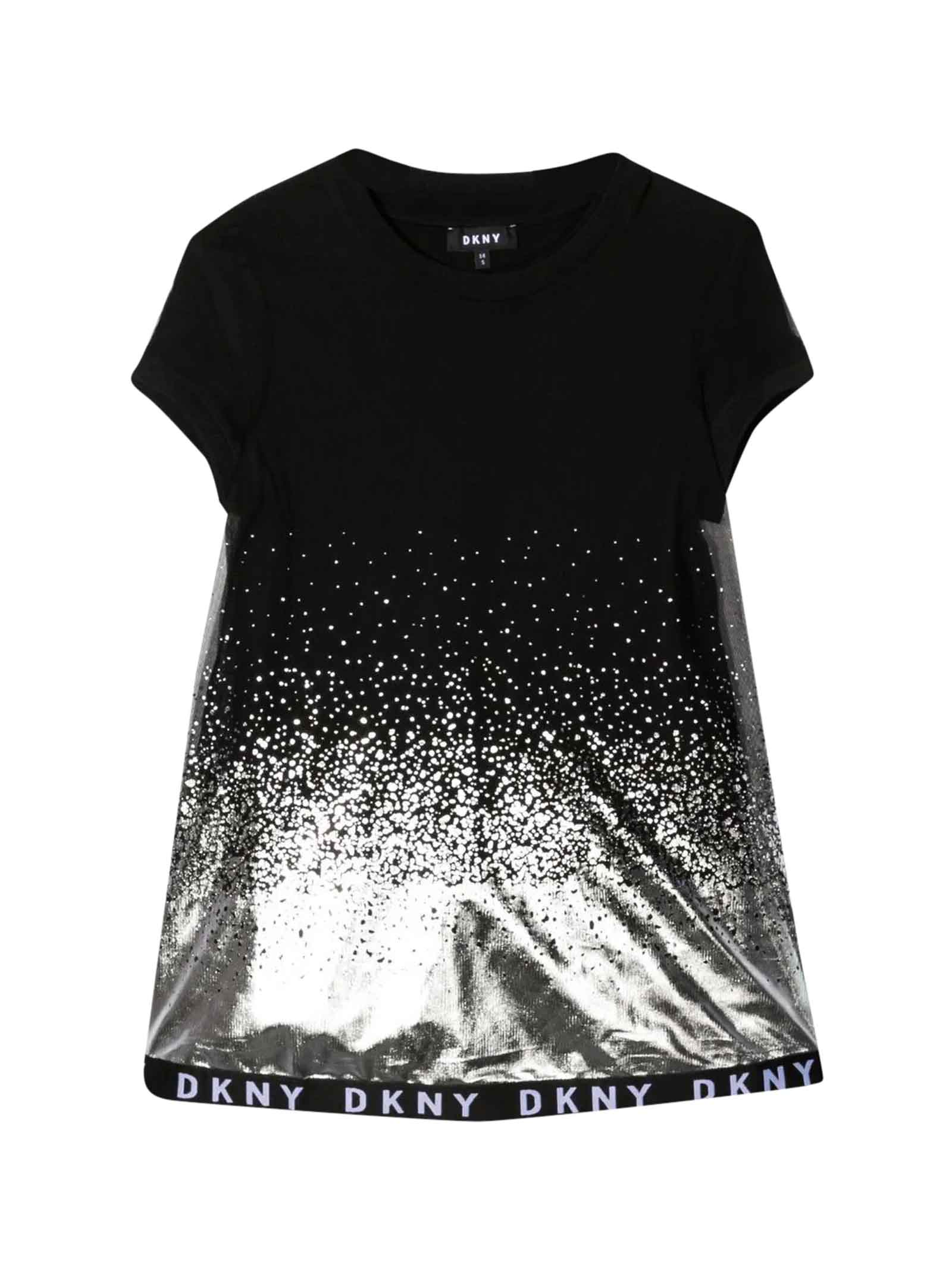 DKNY Black T-shirt +transparent T-shirt