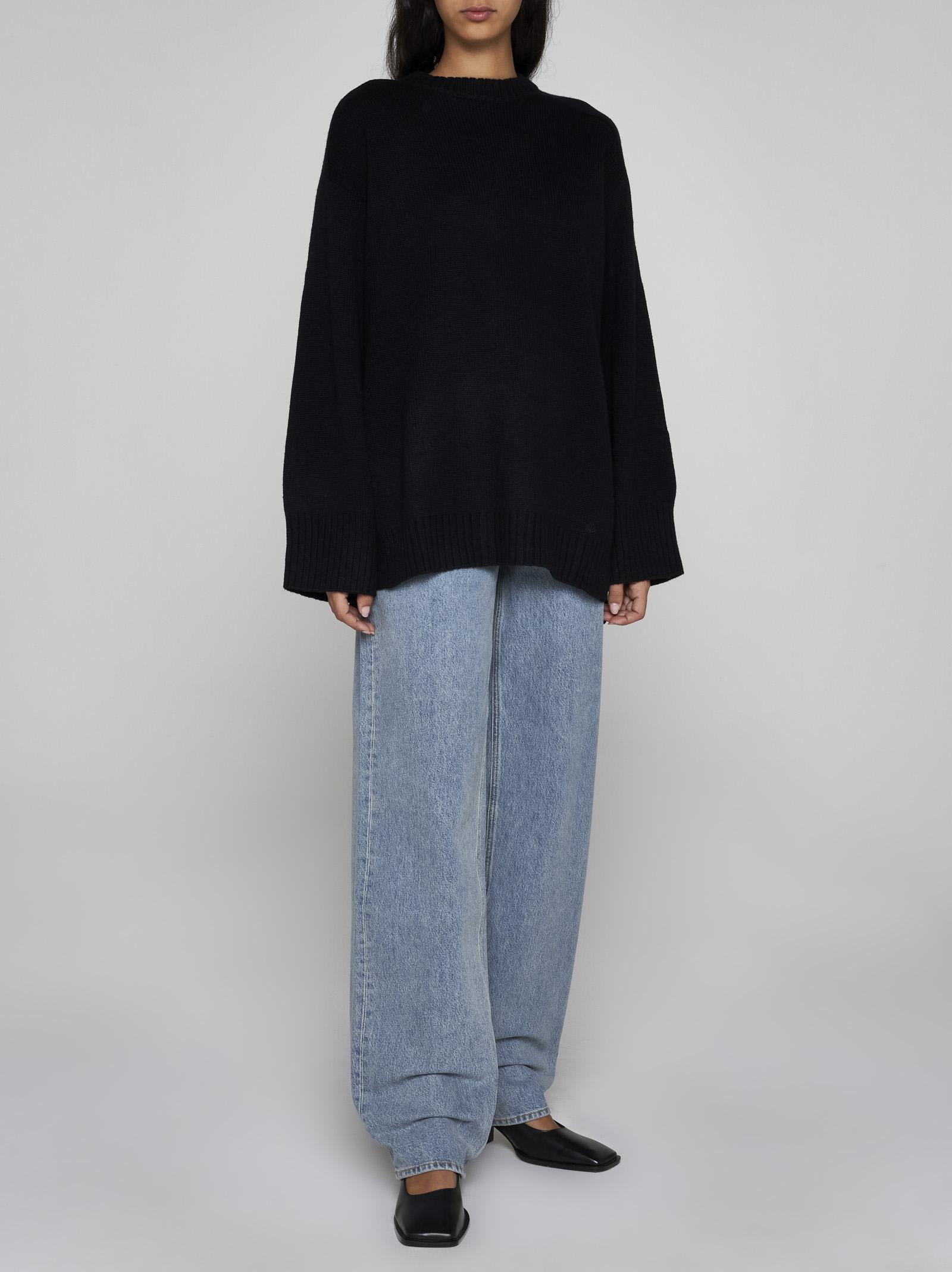 Shop Loulou Studio Safi Wool And Cashmere Sweater In Black