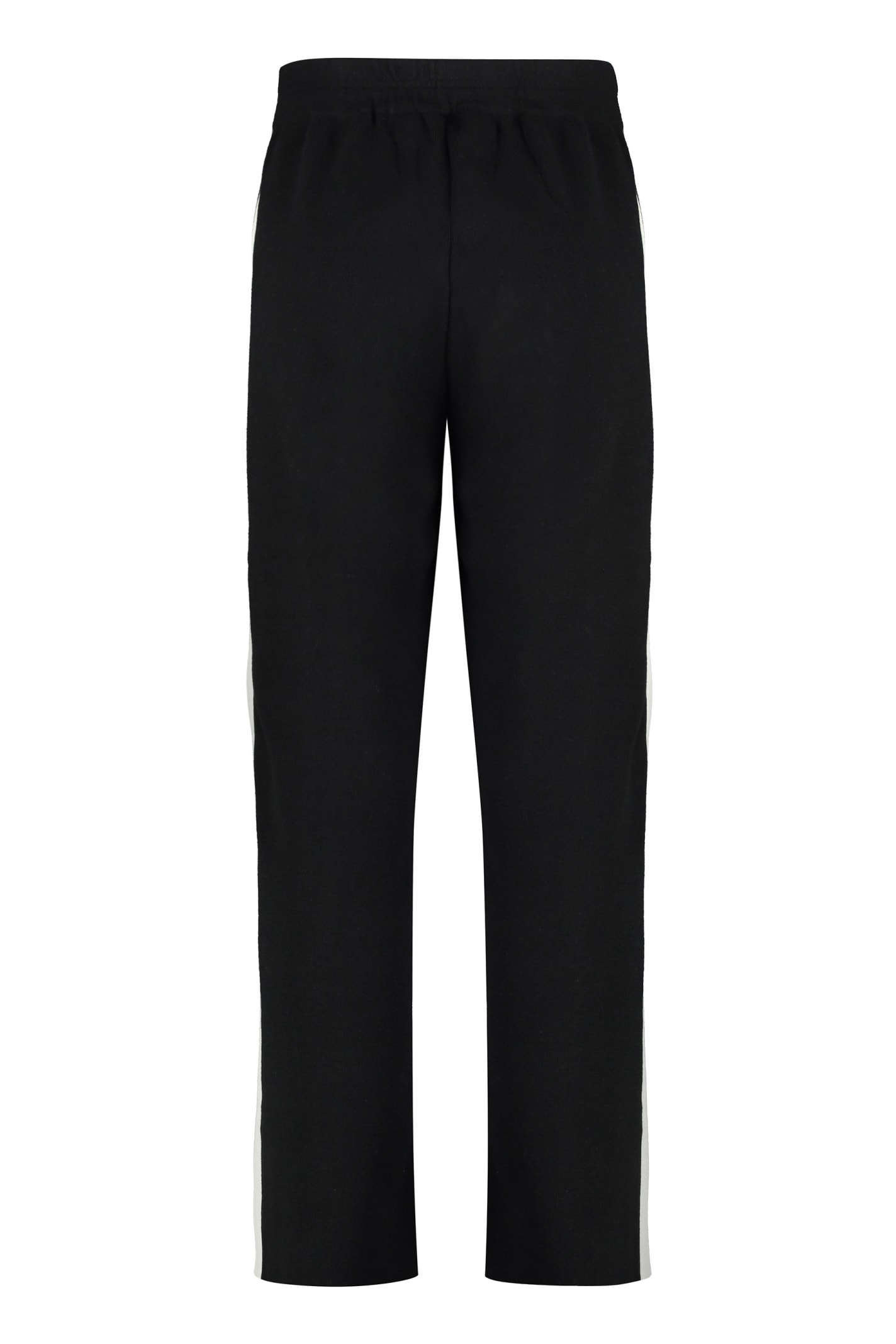 Shop Palm Angels Knitted Track-pants In Black