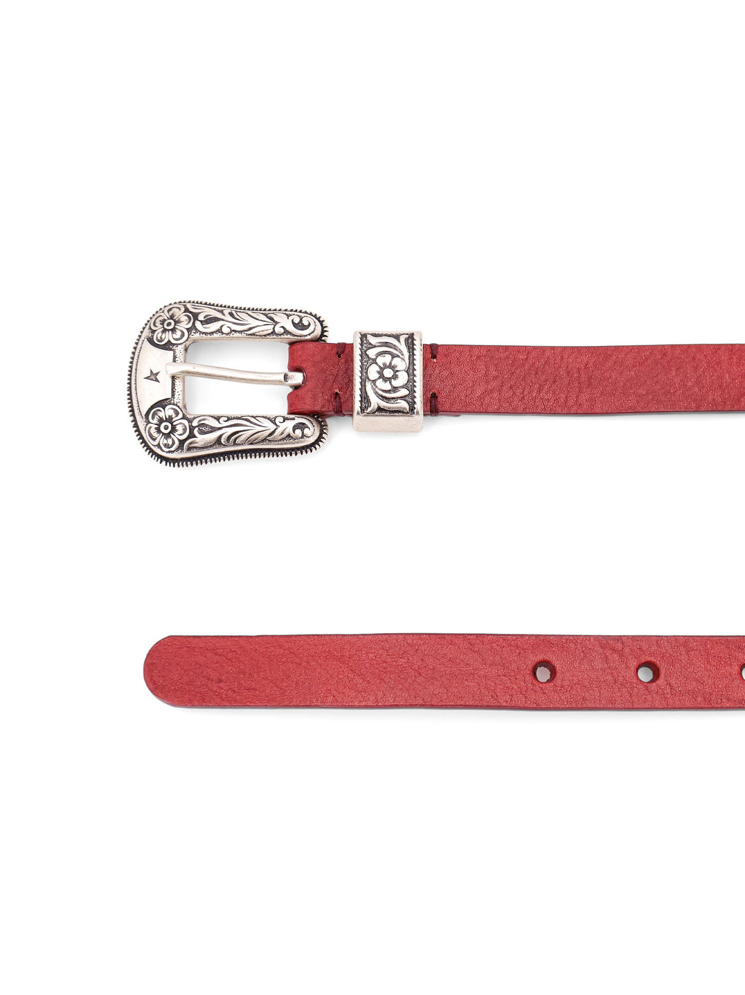 Golden Goose Deluxe Brand Cherry Vintage-effect Washed Leather Belt In Red