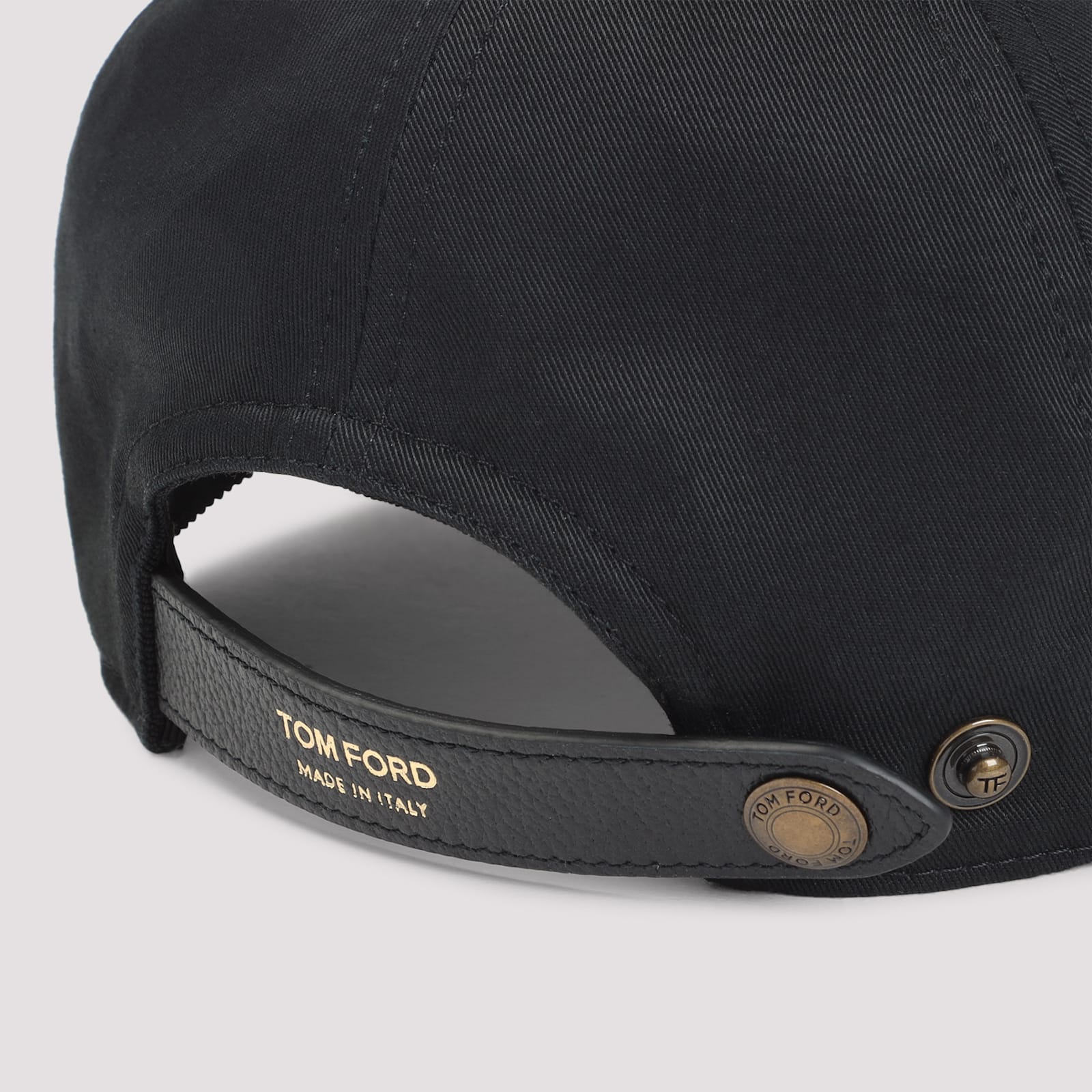 Tom Ford Black Baseball Cap With Logo Embroidery On The Front And Logo Lettering On The Rear In Cotton Man In Black