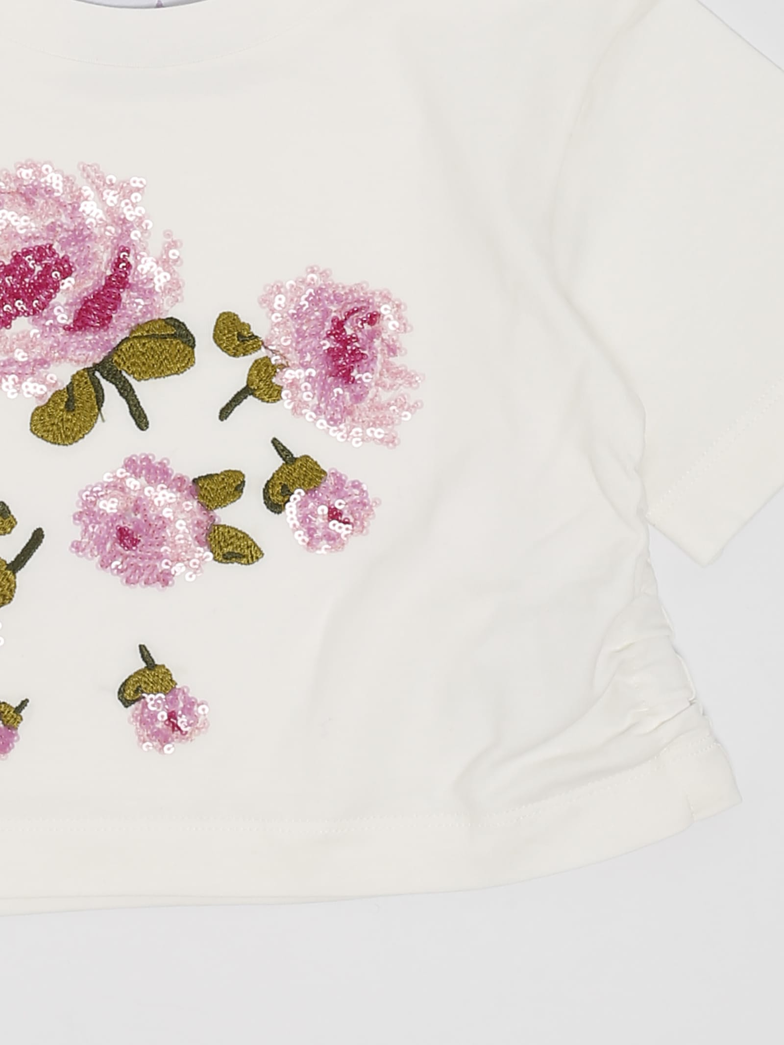 Shop Simonetta T-shirt T-shirt In Bianco-rosa
