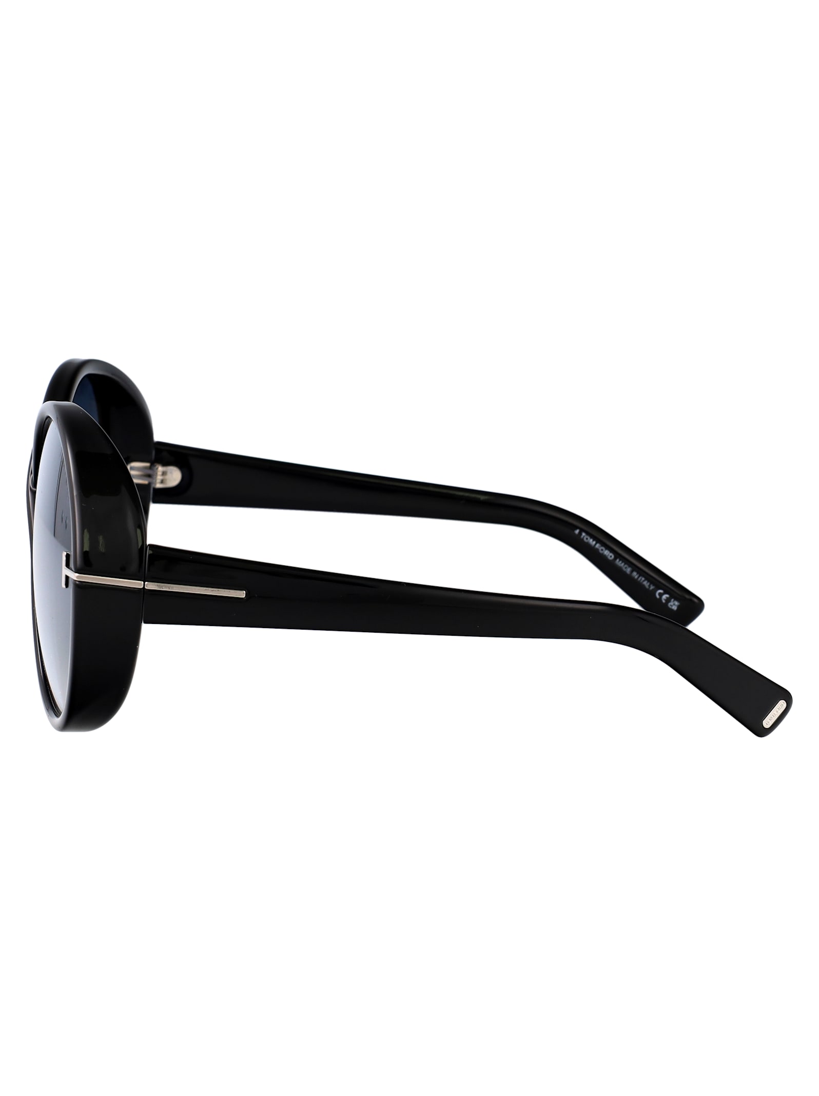 Tom Ford Sunglasses In 01x Nero Lucido / Blu Specchiato