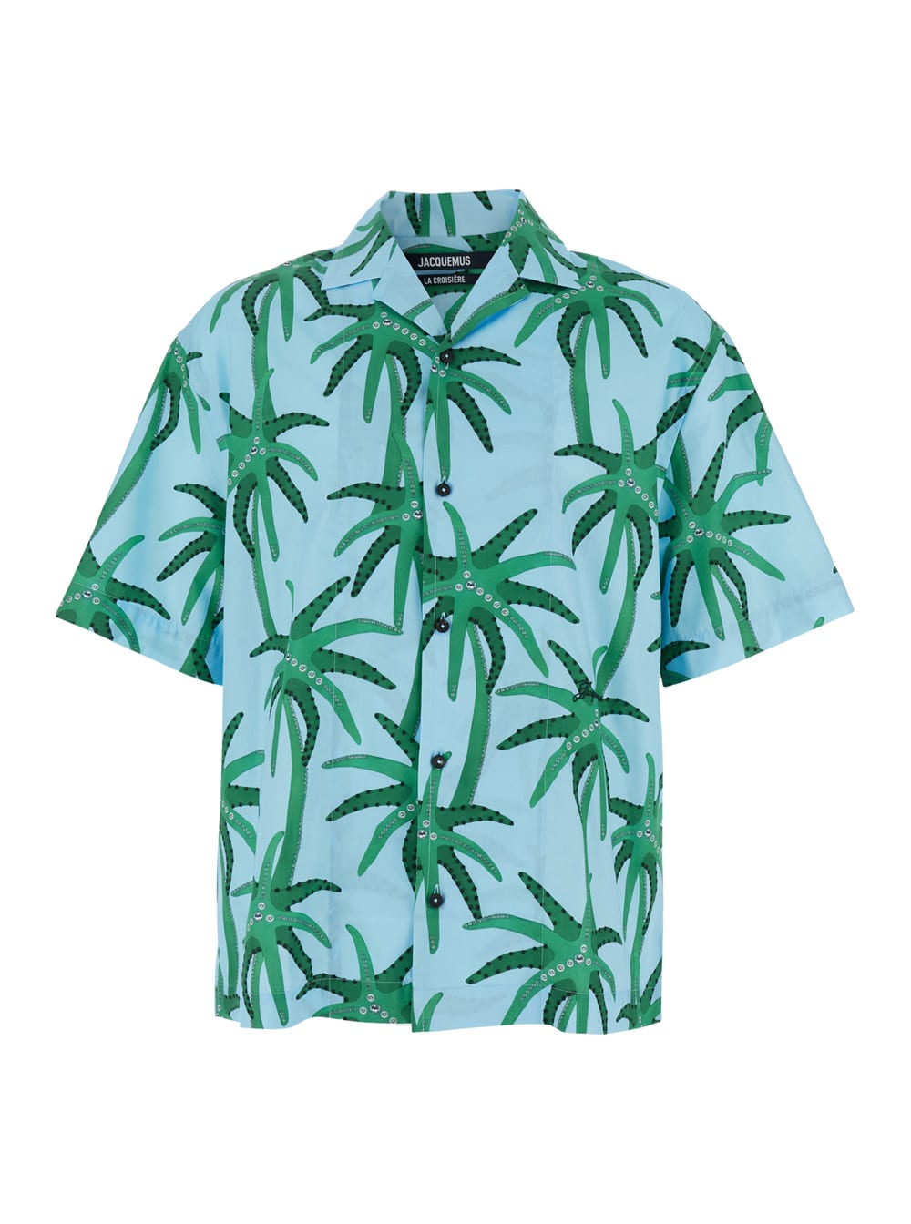 Shop Jacquemus La Chemise Jean In Clear Blue
