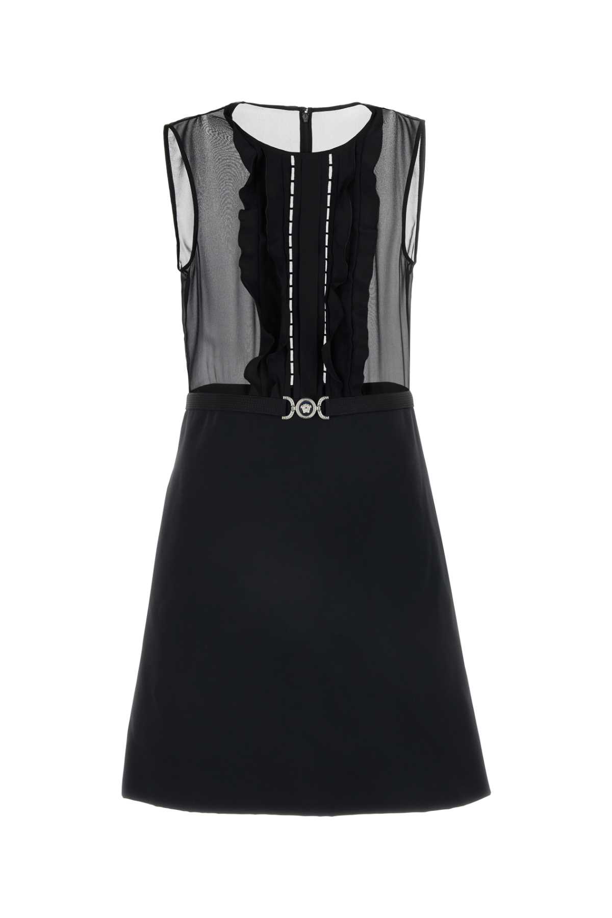 Black Georgette Mini Dress