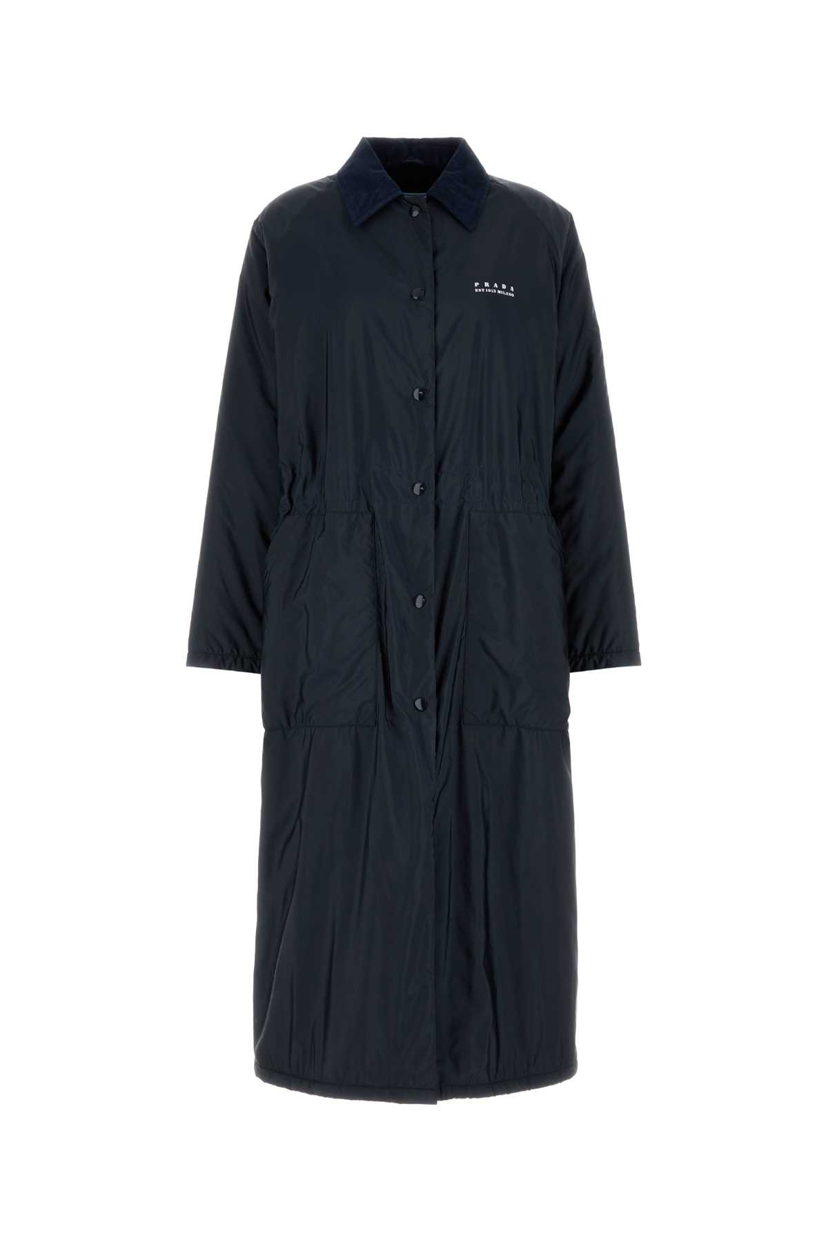 Midnight Blue Re-nylon Trench Coat
