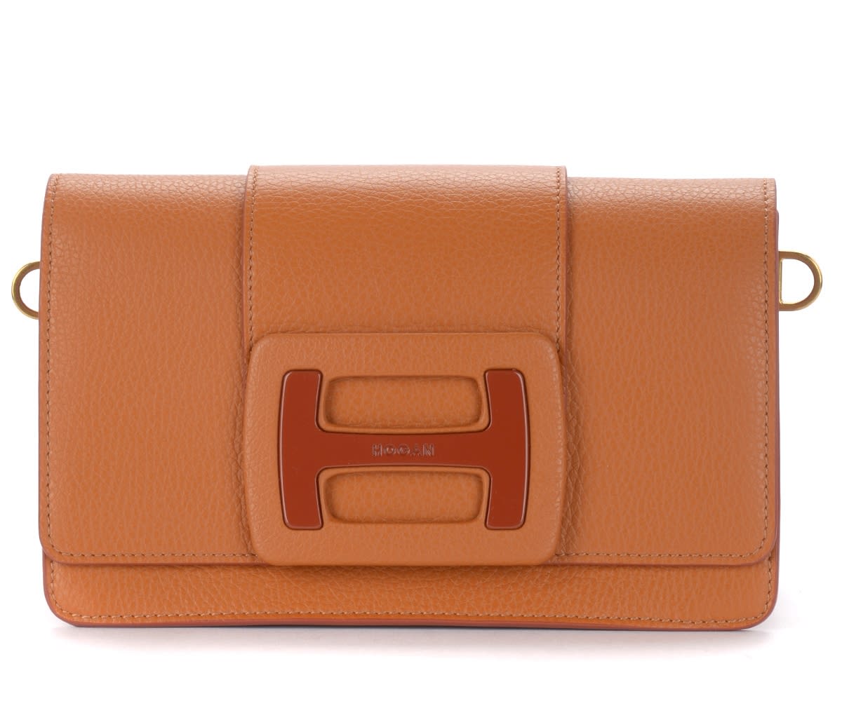 Shopping Hogan H-bag Crossbody Bag In Brown Leather