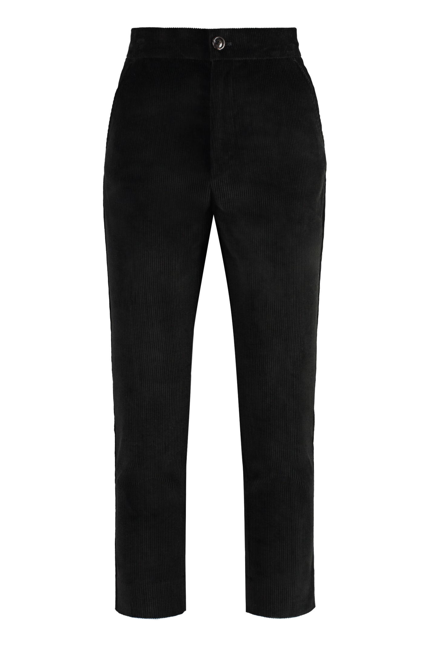 Shop Ami Alexandre Mattiussi Corduroy Trousers In Black
