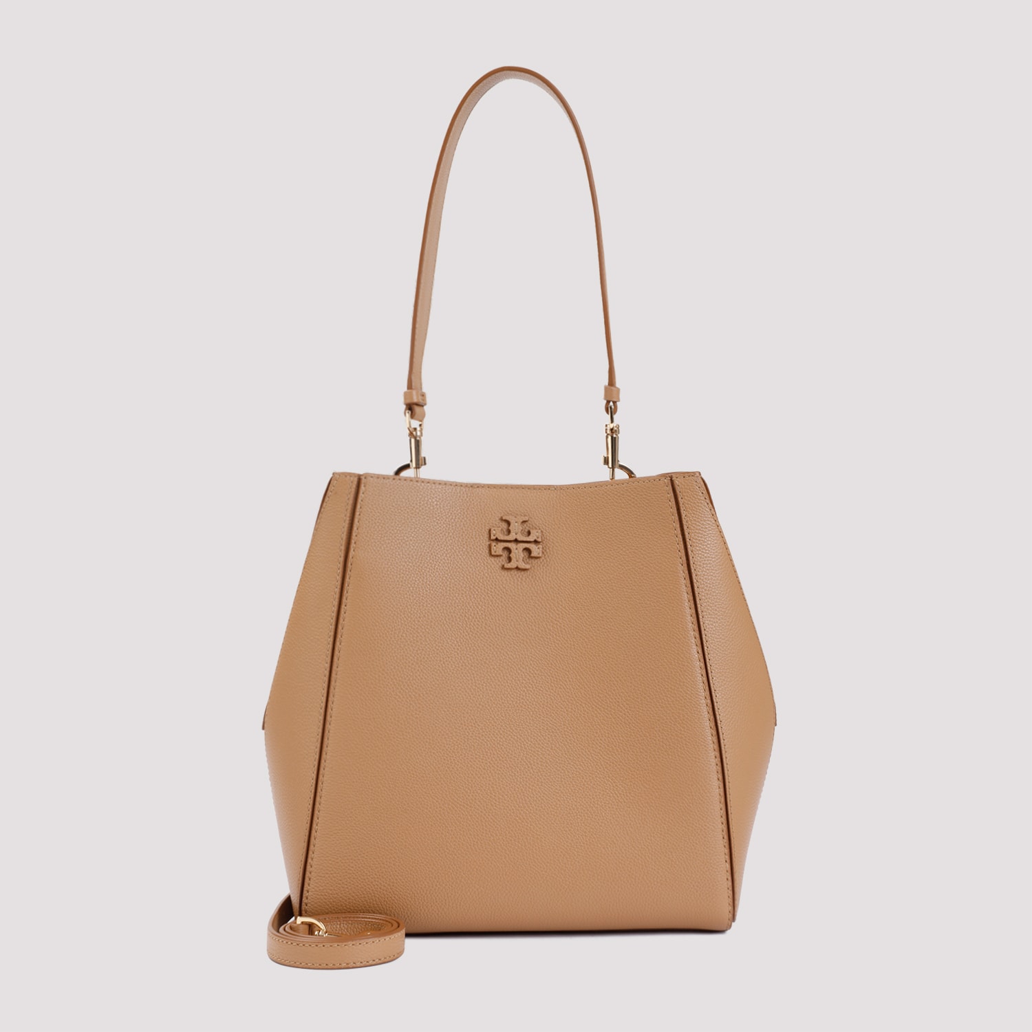 Shop Tory Burch Mcgraw Bucket Bag In Tiramisu