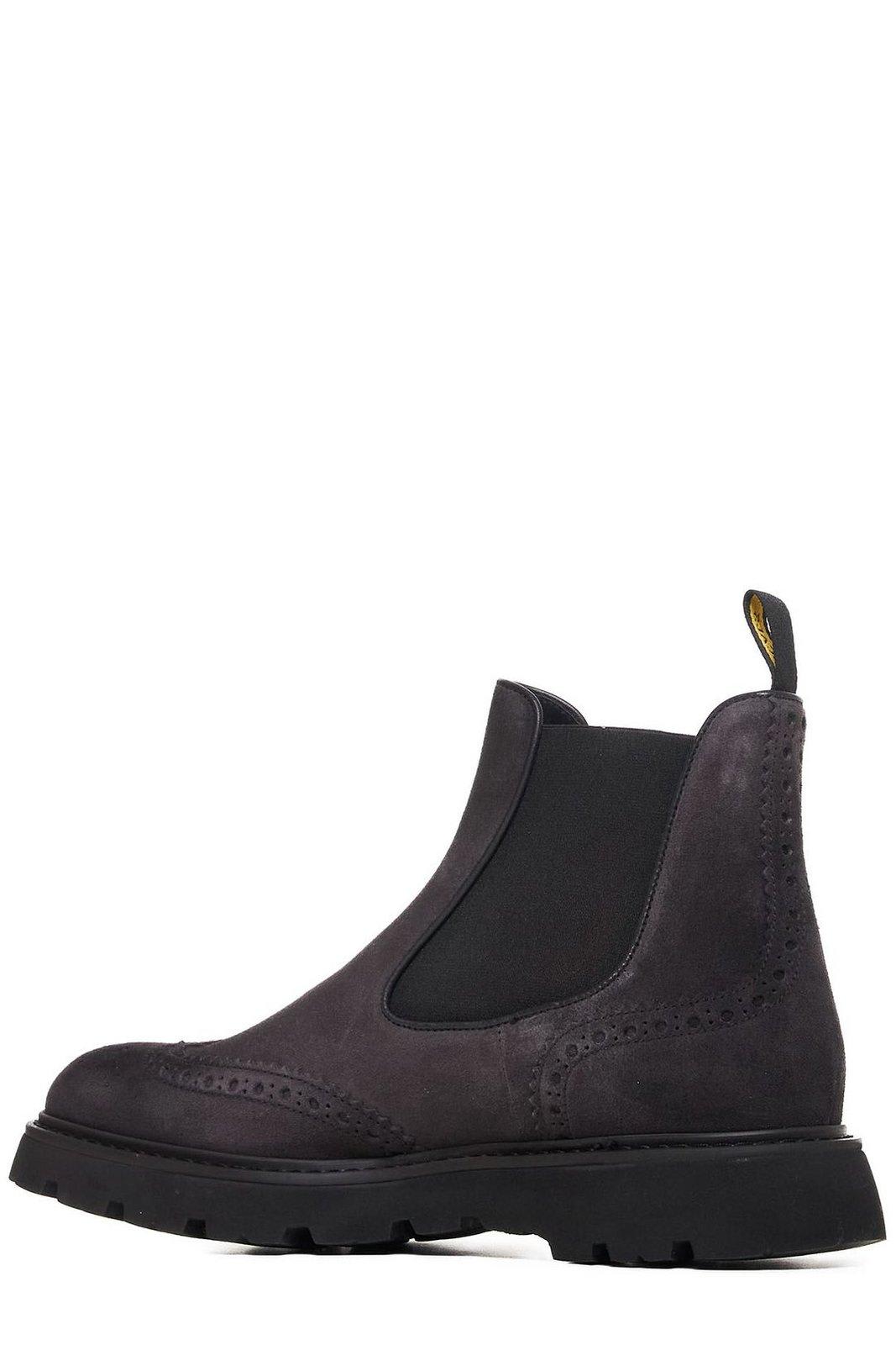 Shop Doucal's Round-toe Slip-on Boots In Nero