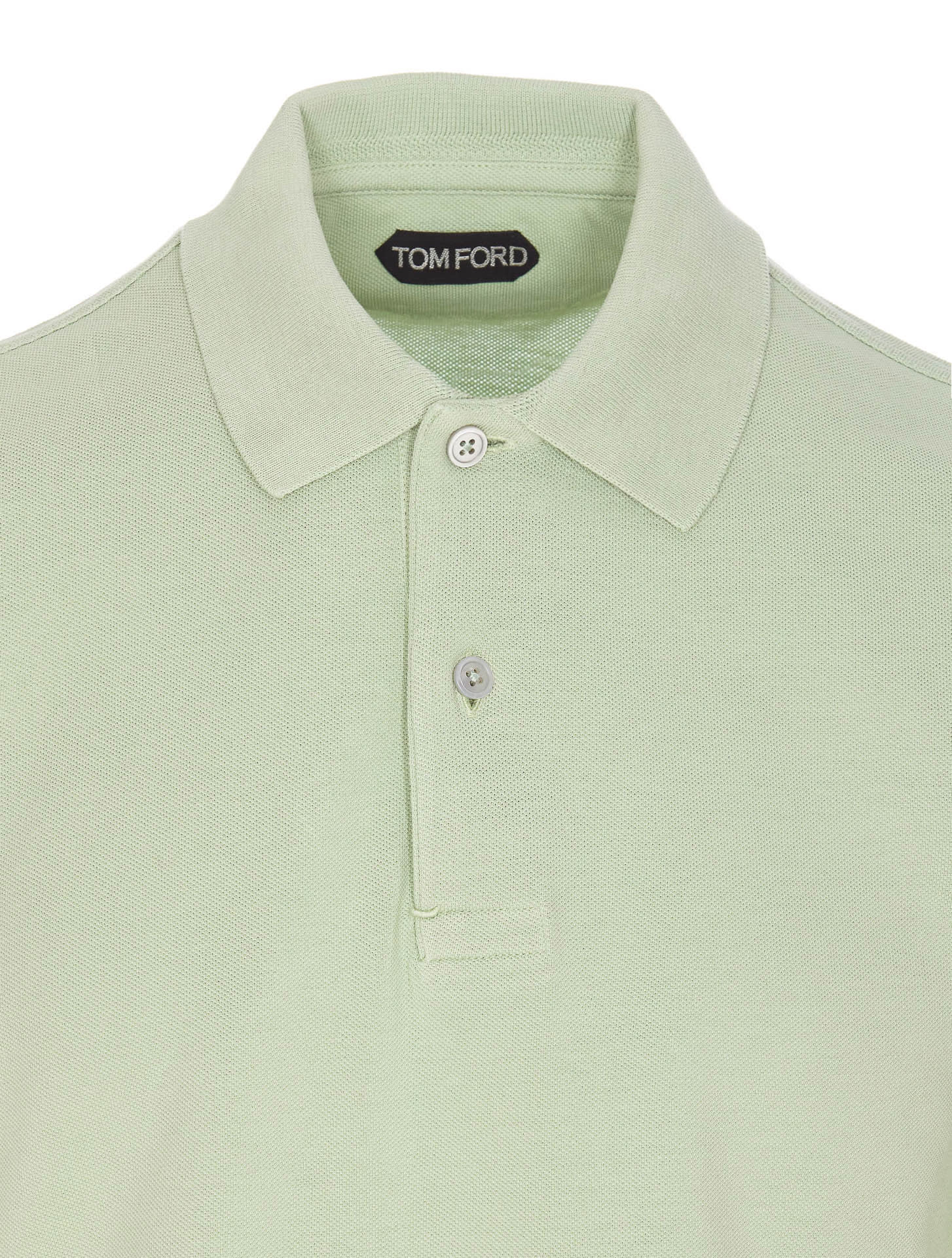 Tom Ford Pale Mint Green Polo Regular Collar In Green