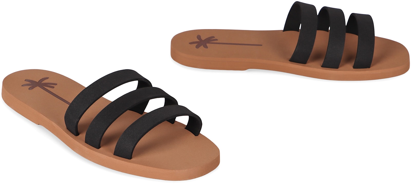 Manebi Eva Flat Sandals In Black