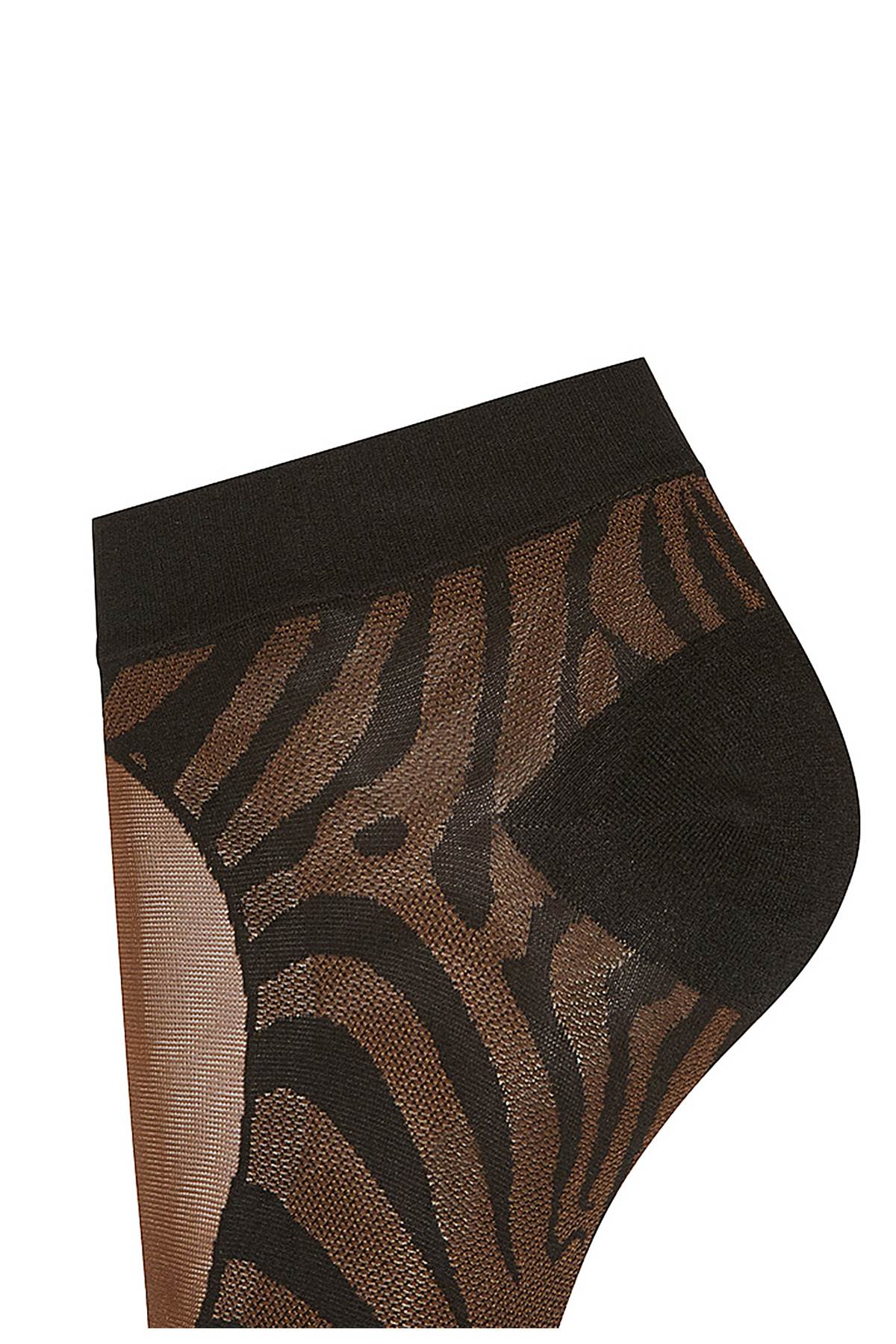 Shop Wolford Animalier Socks In Coca Black (brown)