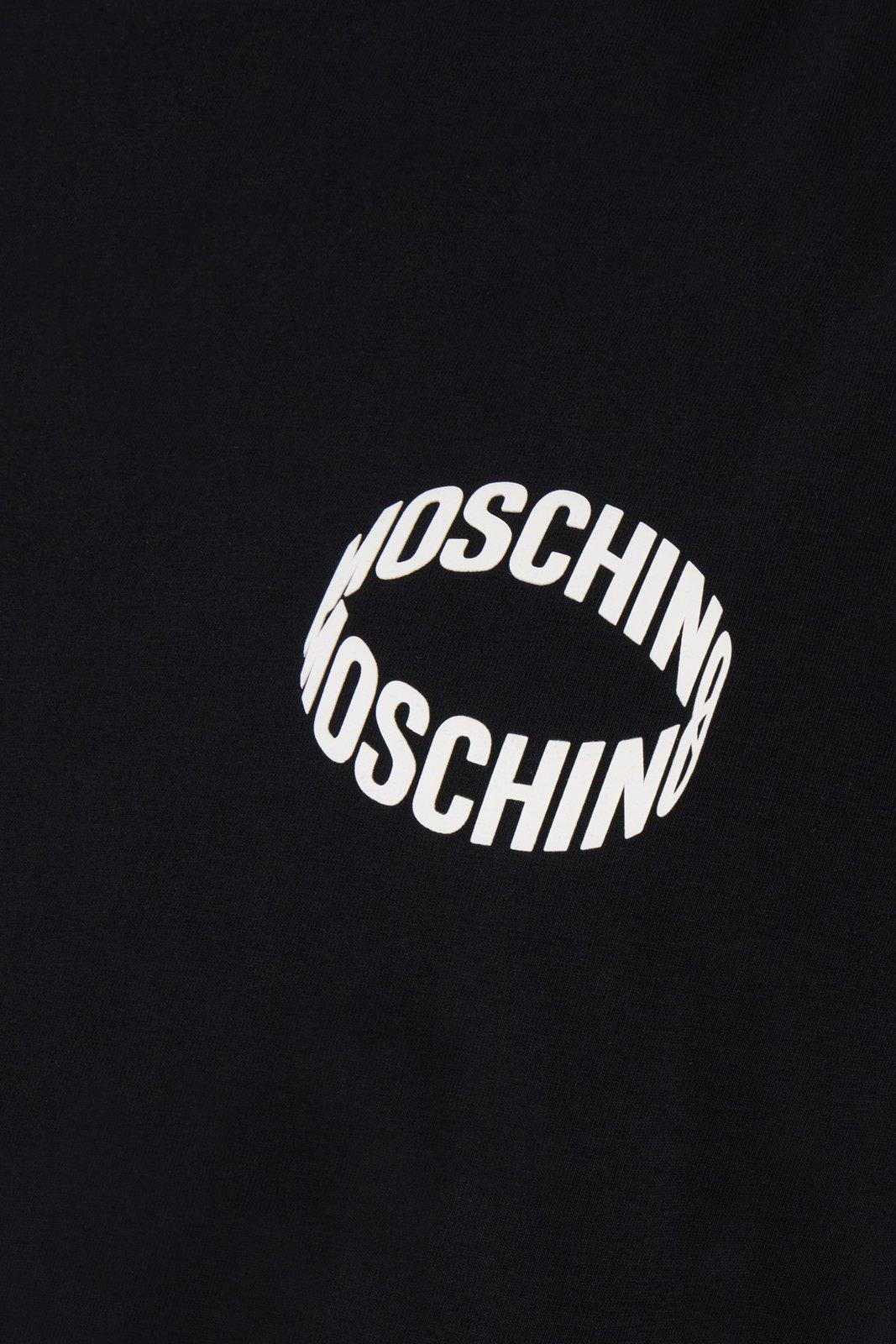 Shop Moschino Logo-printed Crewneck T-shirt In White