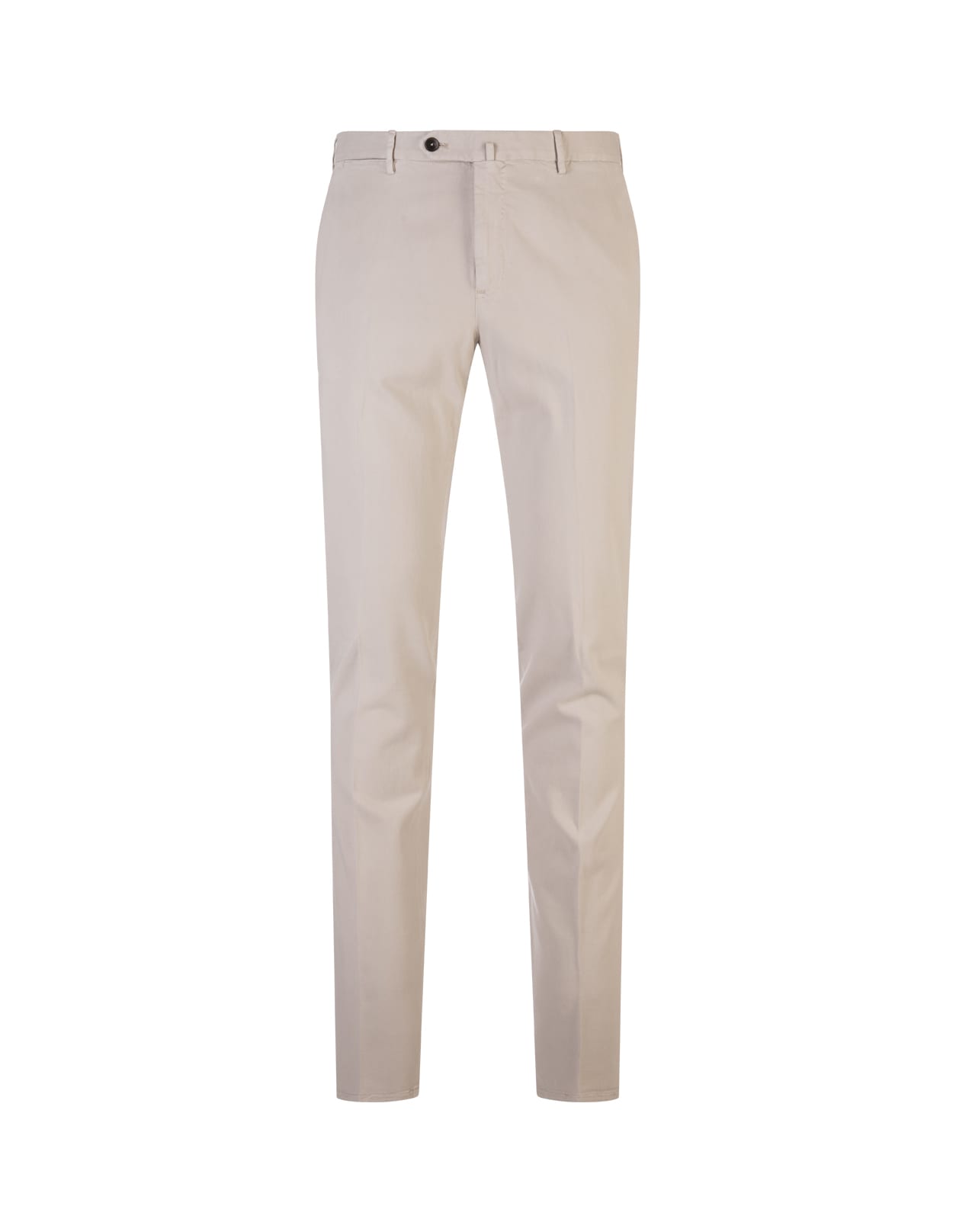 PT01 Slim Fit Trousers In Sand Stretch Cotton