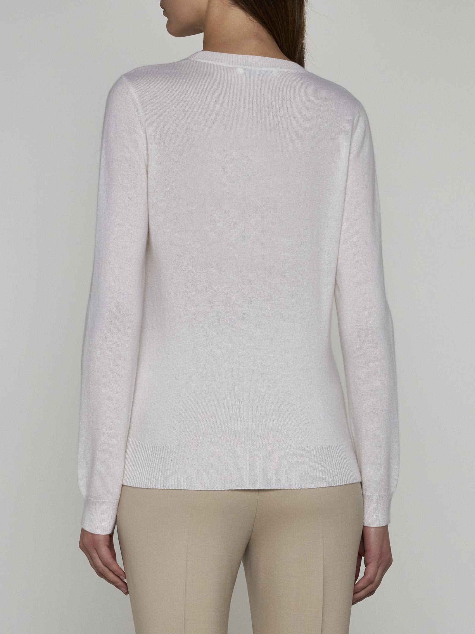Shop Max Mara Bari Wool And Cashmere Sweater In White