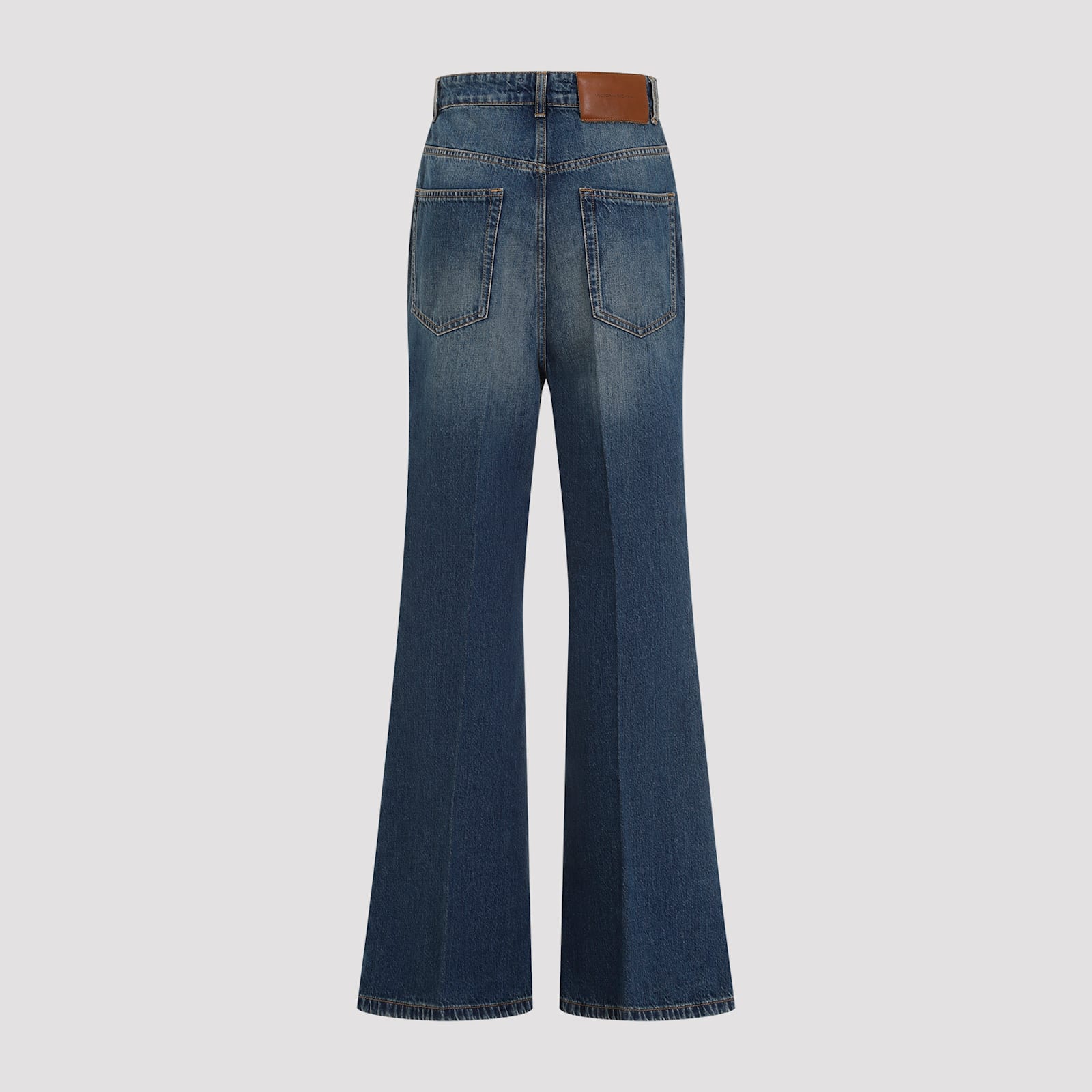 Victoria Beckham Wide Leg Kick Jeans Women In Broken Vintage Wash