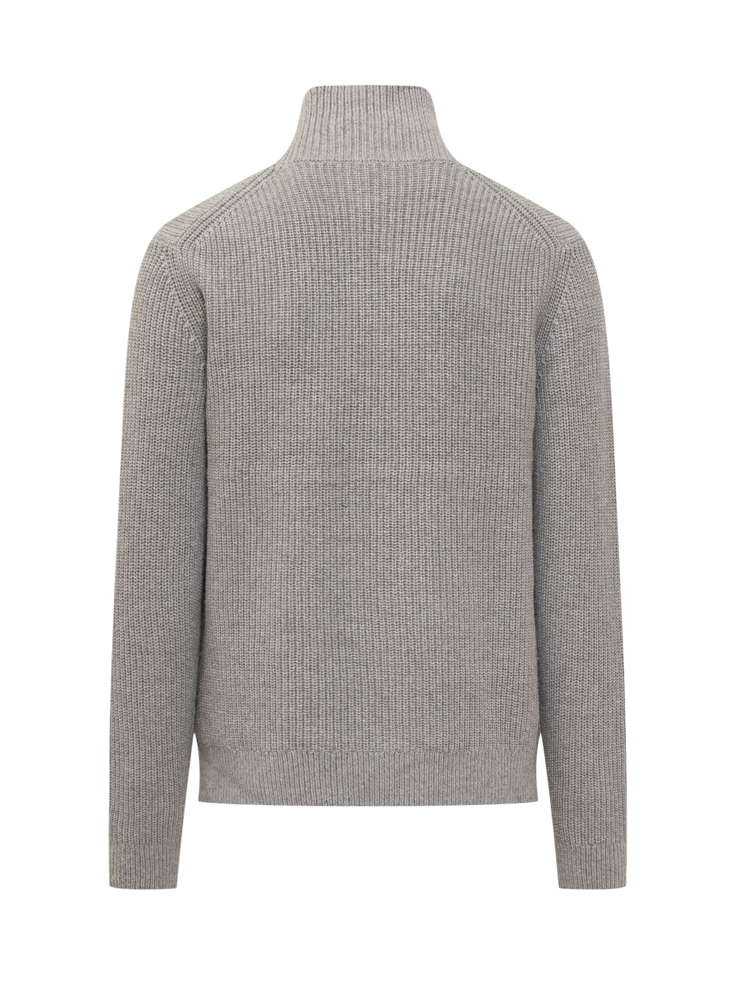 Shop Jw Anderson Sweater With Zip Closure In Light Grey