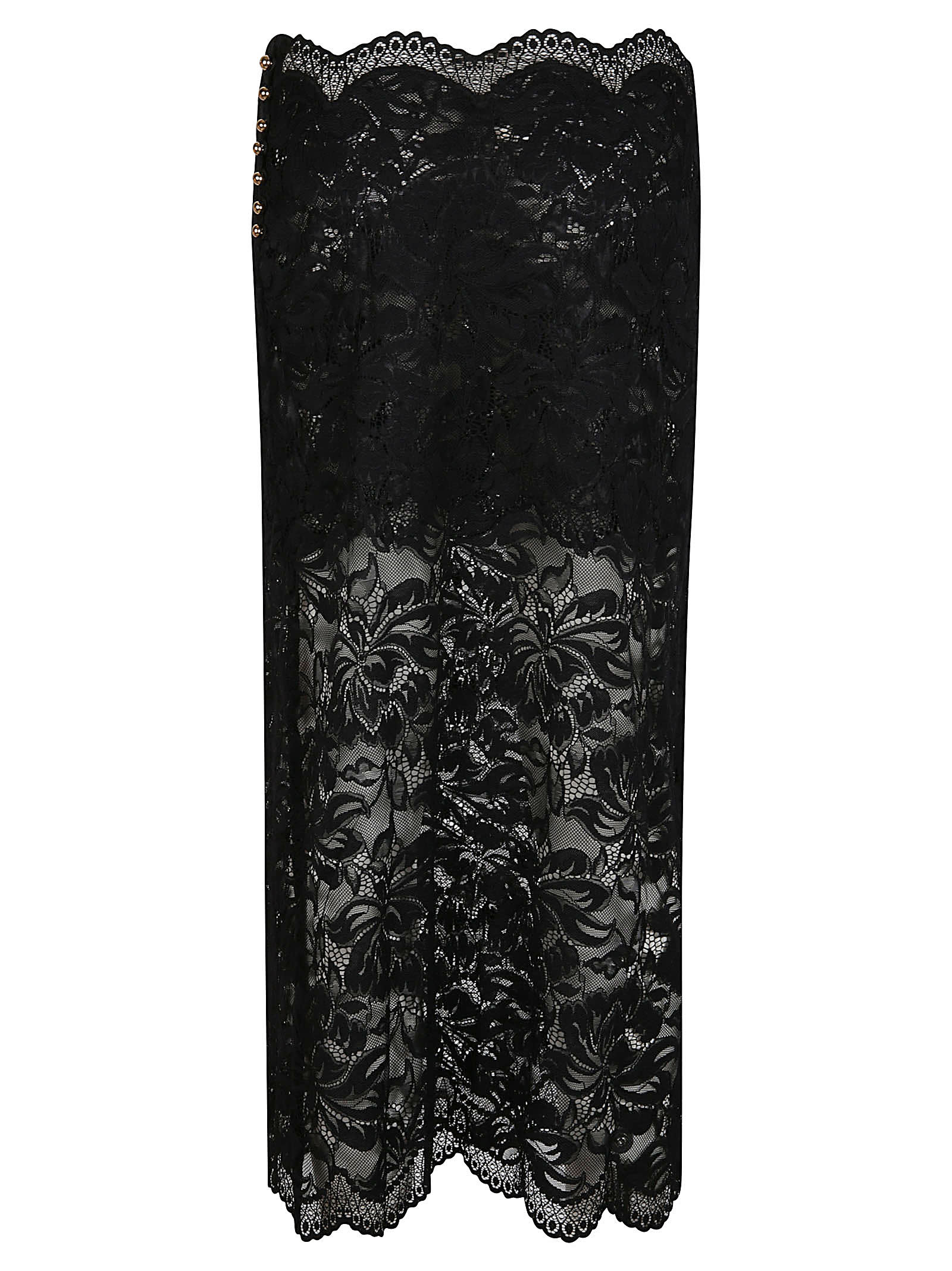 Shop Rabanne Long Skirt In Black