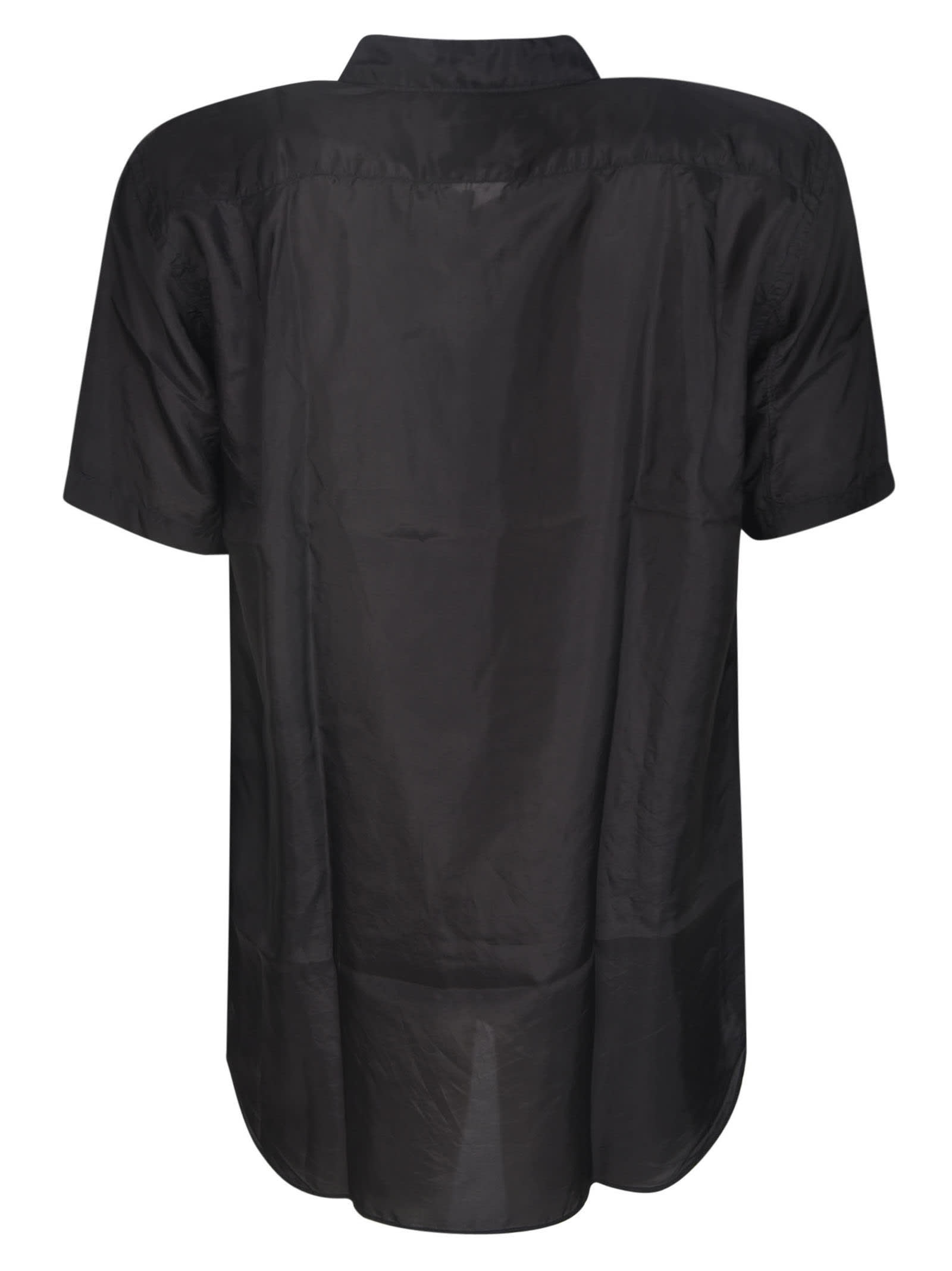 Shop Comme Des Garçons Shirt Patched Pocket Shortsleeved Plain Shirt In Black