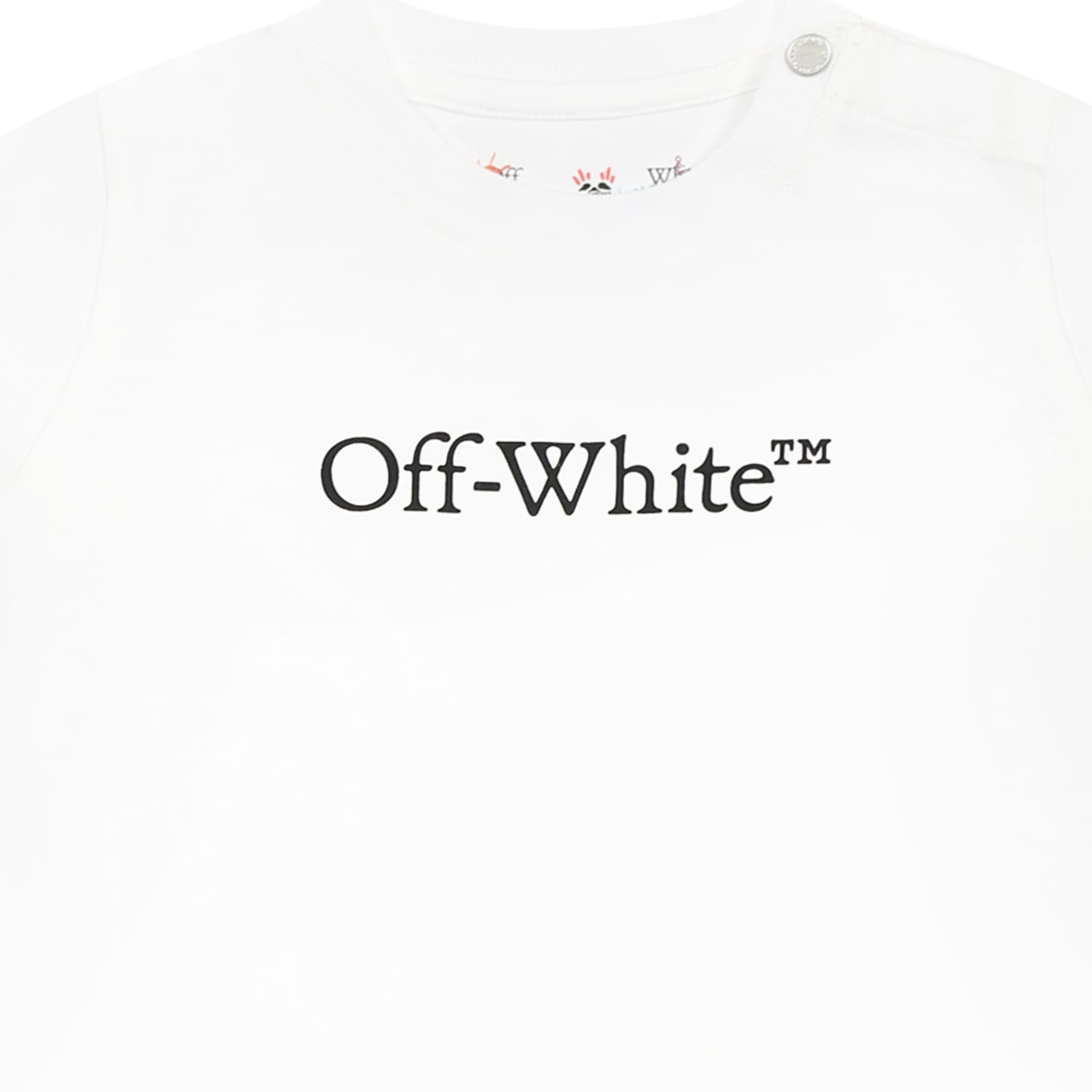 Off-white White T-shirt For Baby Boy With Logo In White