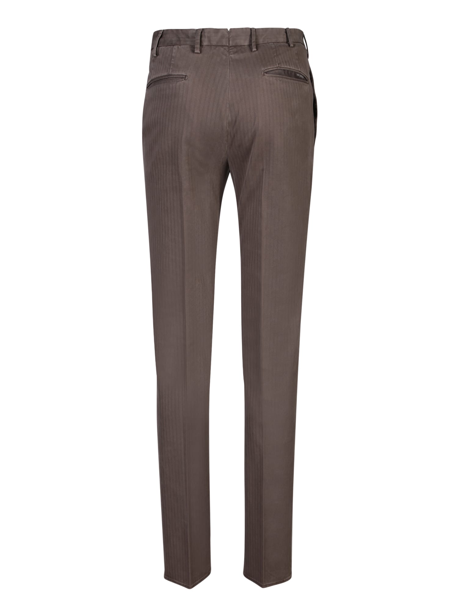 Shop Incotex Brown Slim Fit Trousers