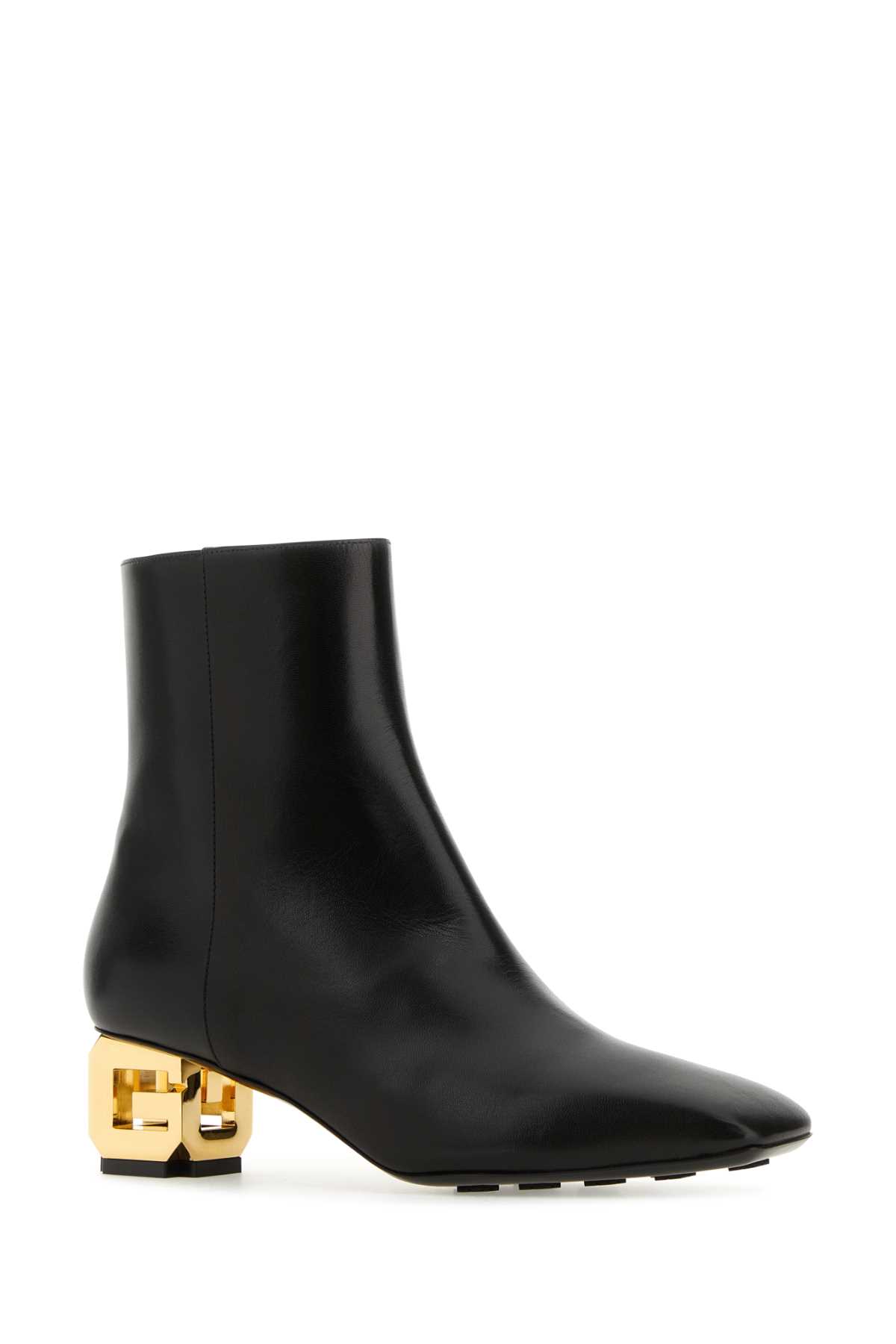 Givenchy Black Leather G Cube Ankle Boots