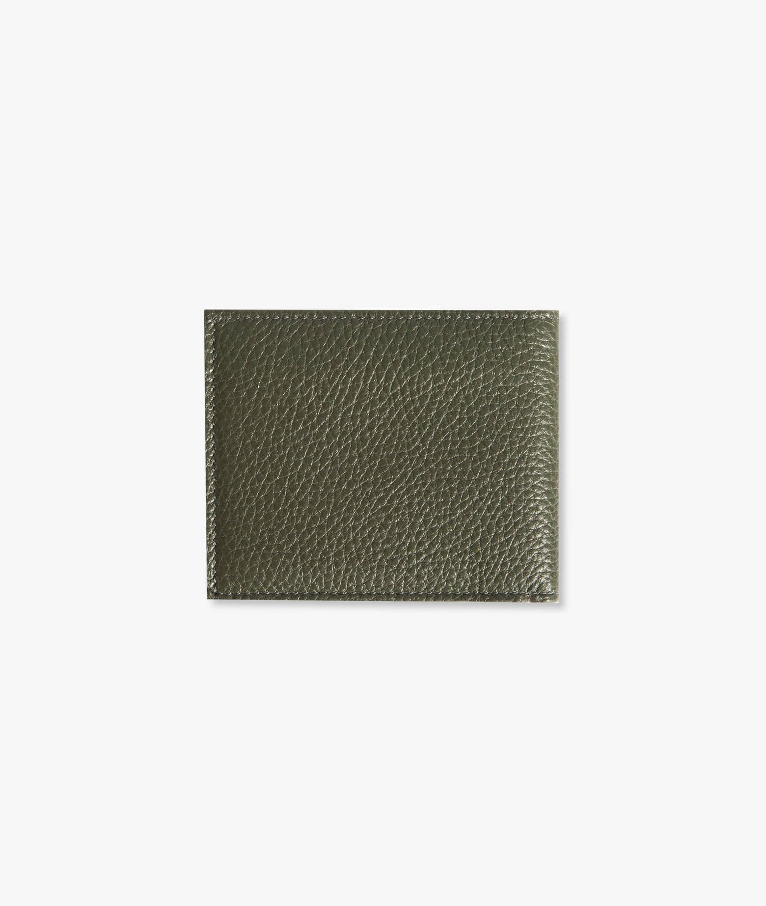 Larusmiani Horizontal Card Holder St.moritz Wallet In Olive