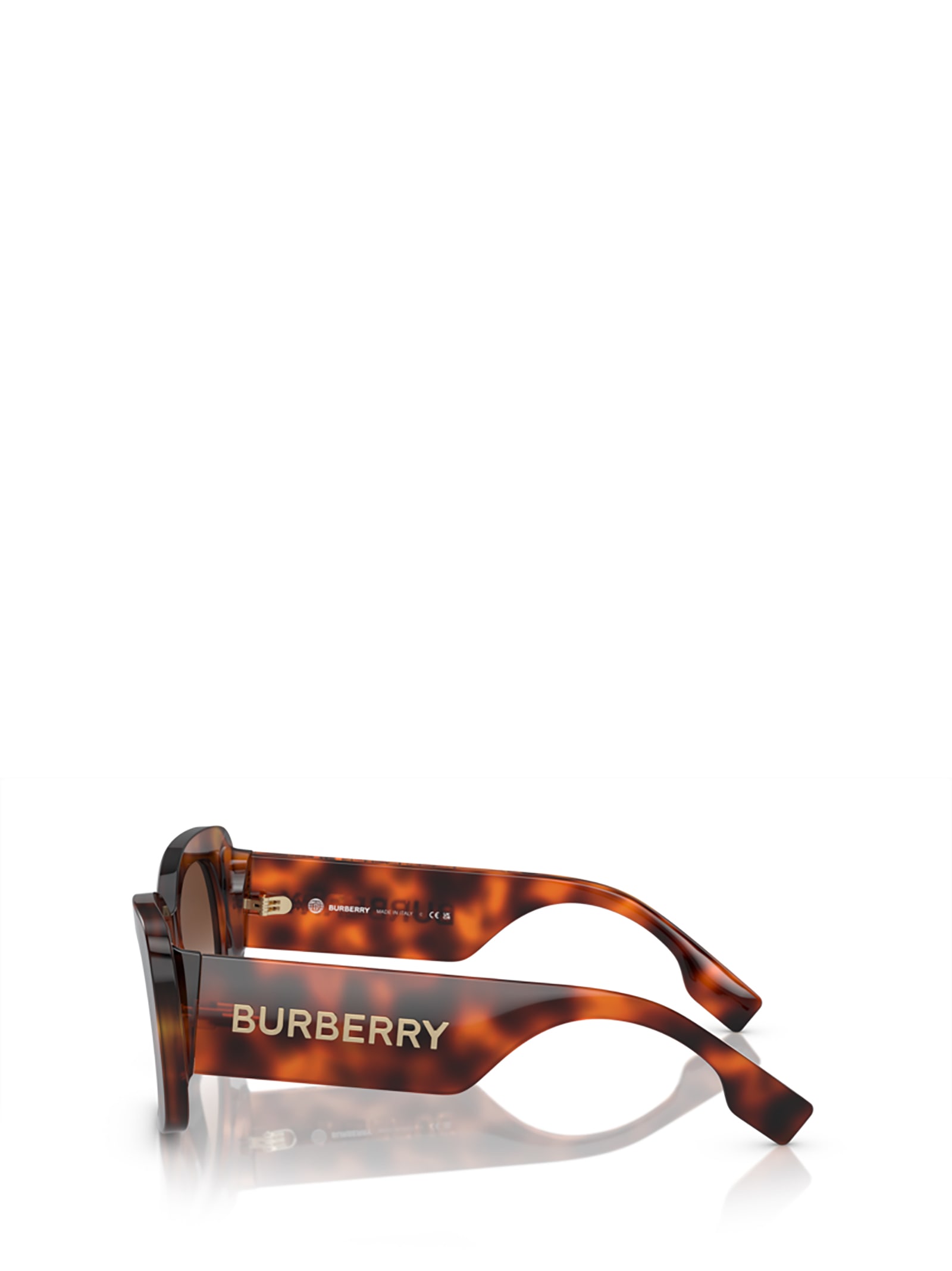 Shop Burberry Eyewear Be4410 Light Havana Sunglasses