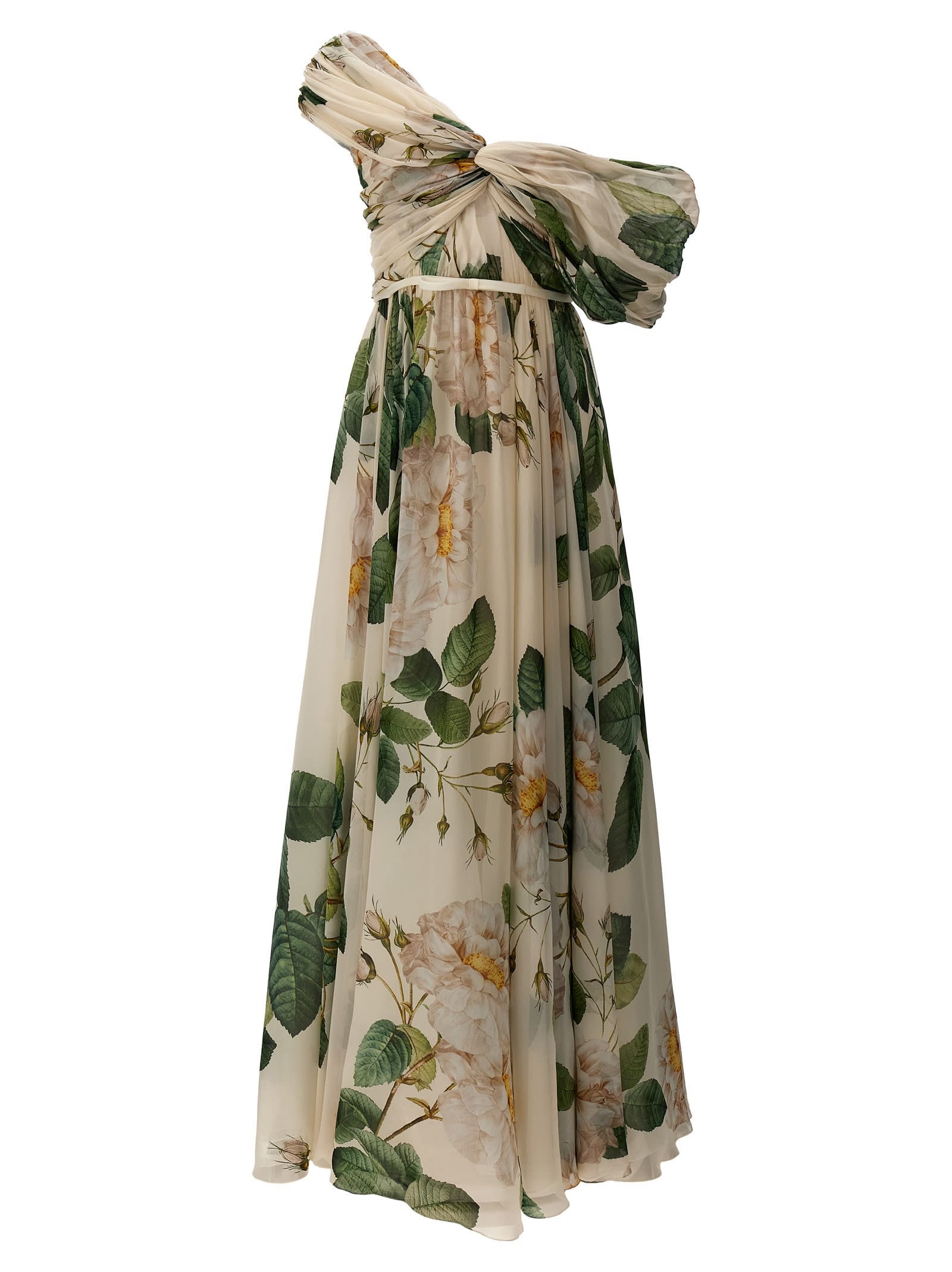 Shop Giambattista Valli Giant Bloom Floral Print Dress In Multicolor