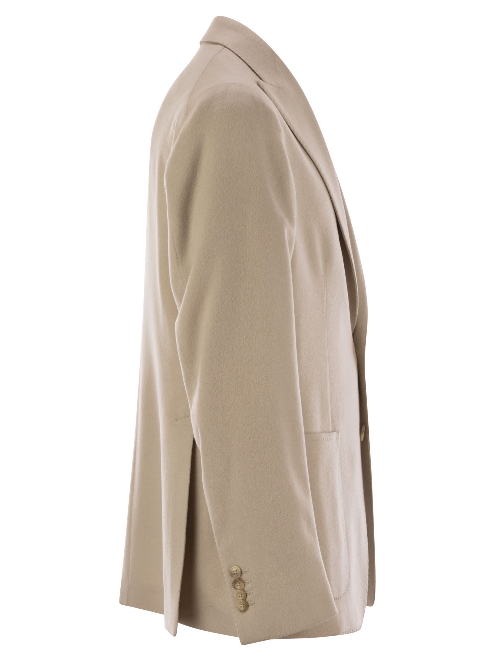 Shop Tagliatore Cashmere Jacket In Oat