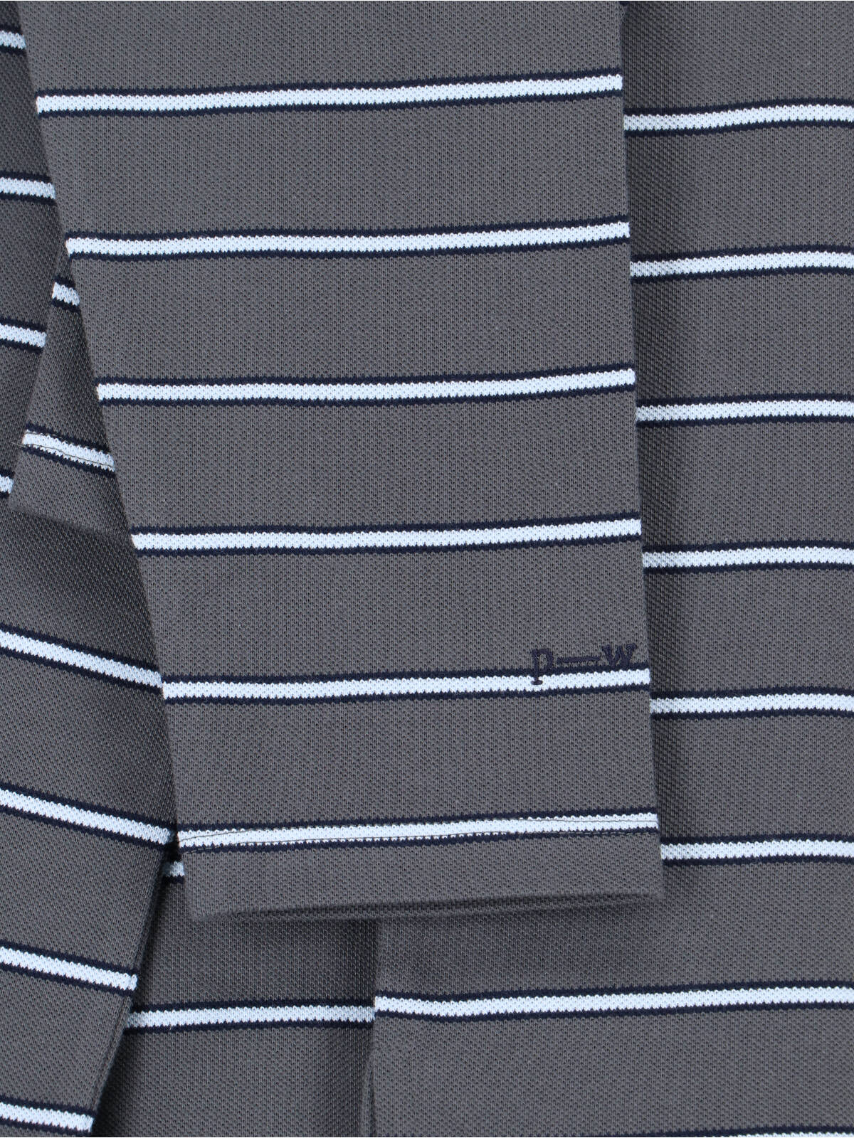 Paloma Wool Striped Long-sleeved Polo Shirt In Gray
