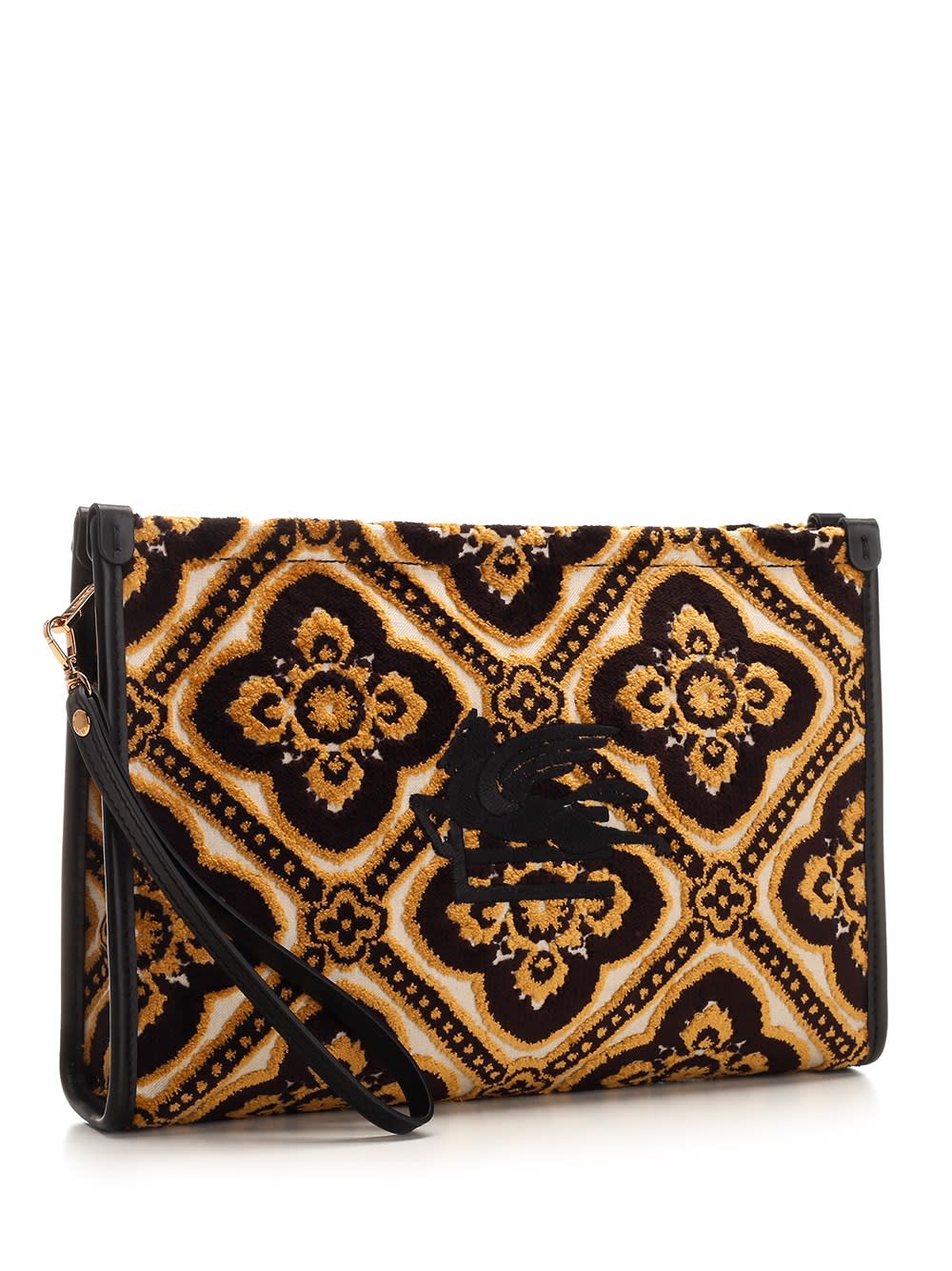 Etro Jacquard Pouch In Black
