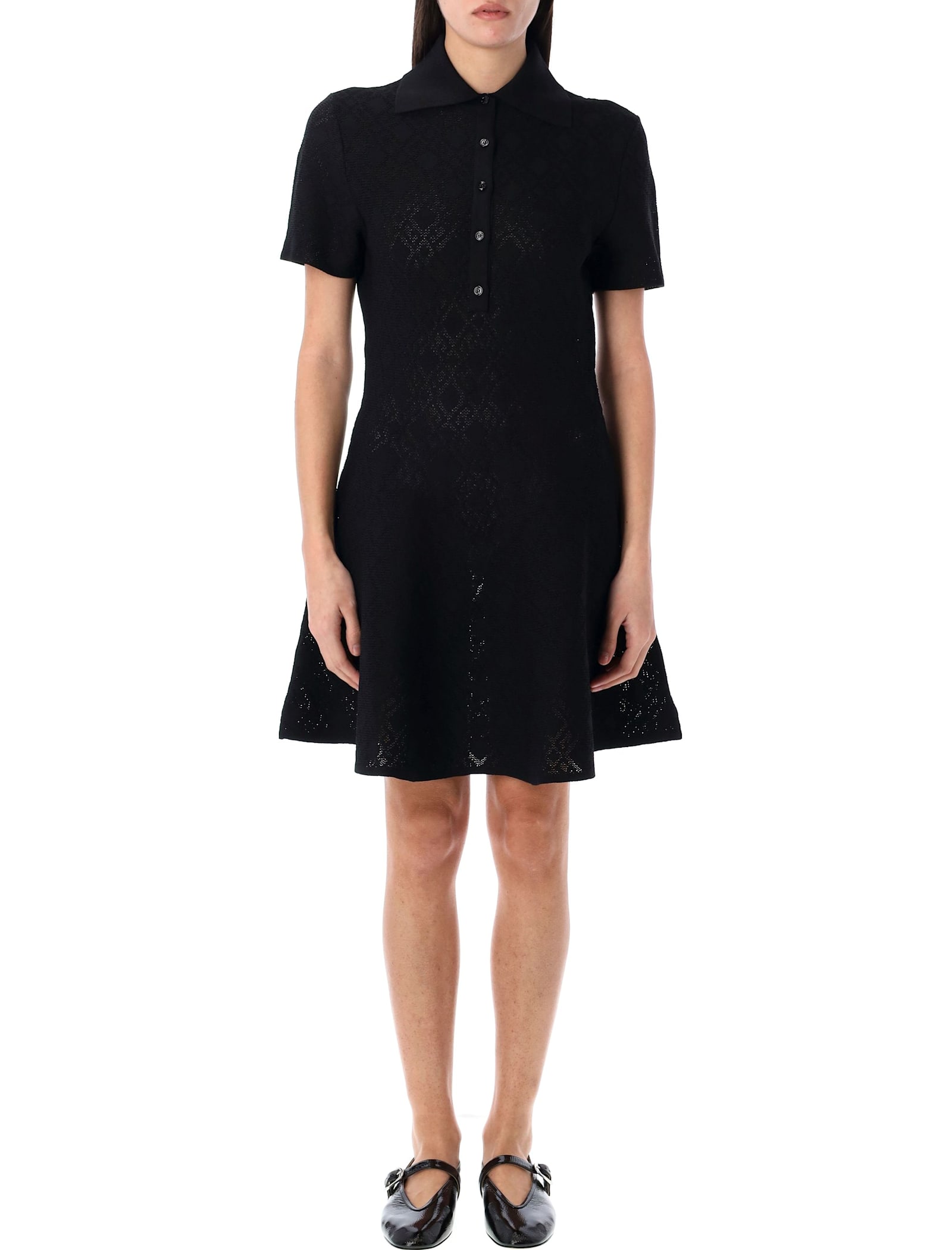 Givenchy Robe Polo En Jacquard Monogramme 72 In Black