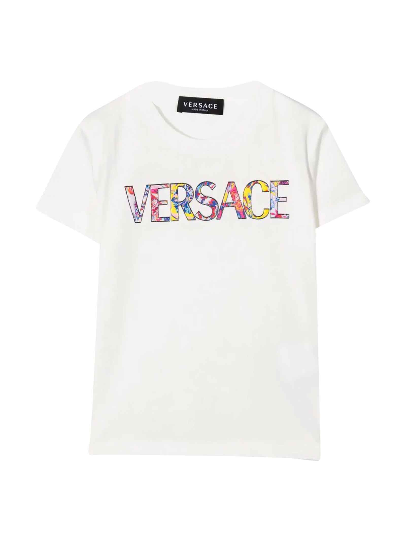 Versace White T-shirt Unisex Kids.