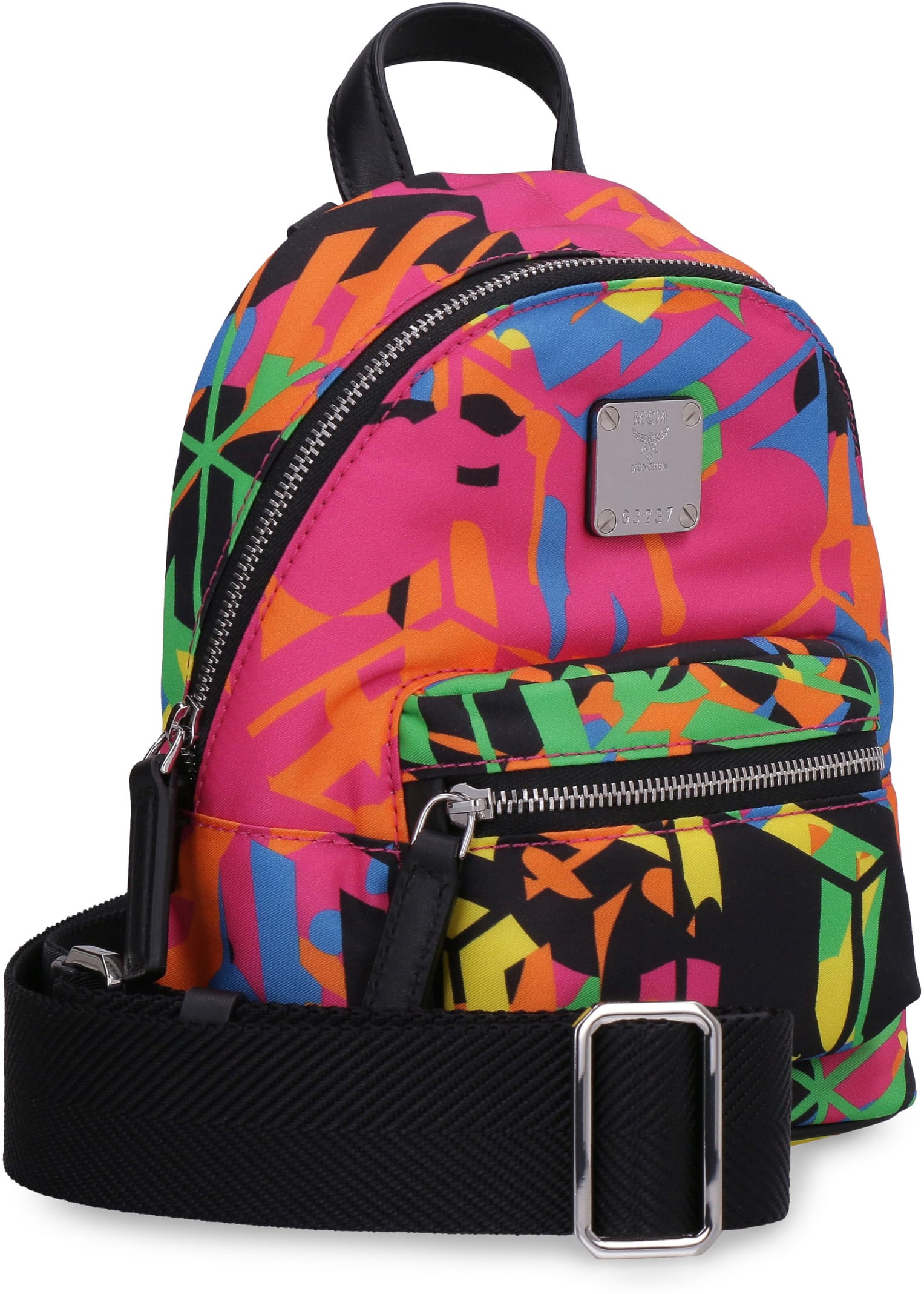 Shop Mcm Stark Cubic Camouflage Mini-backpack In Multiple Colors