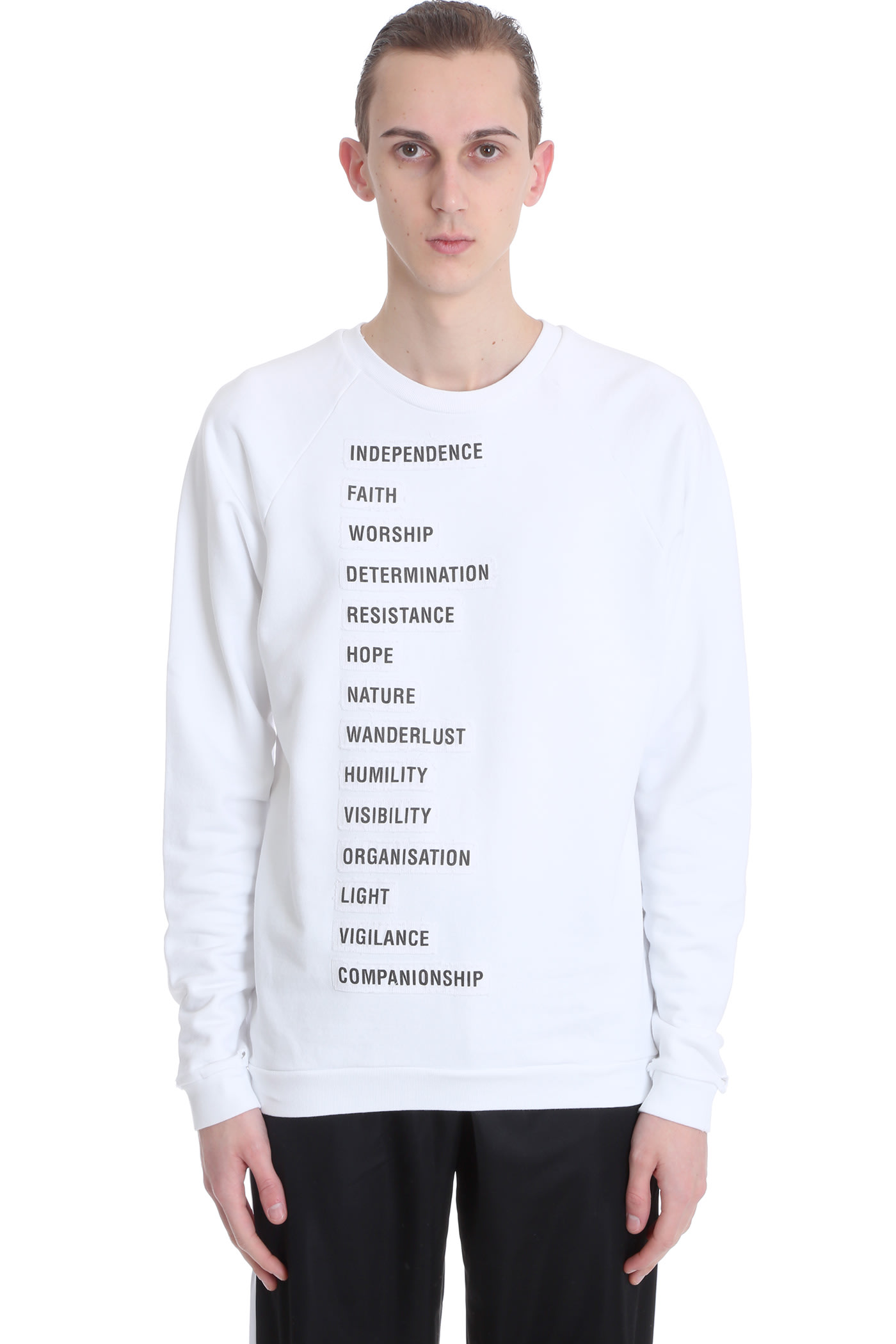 Raf Simons Sweatshirt In White Cotton