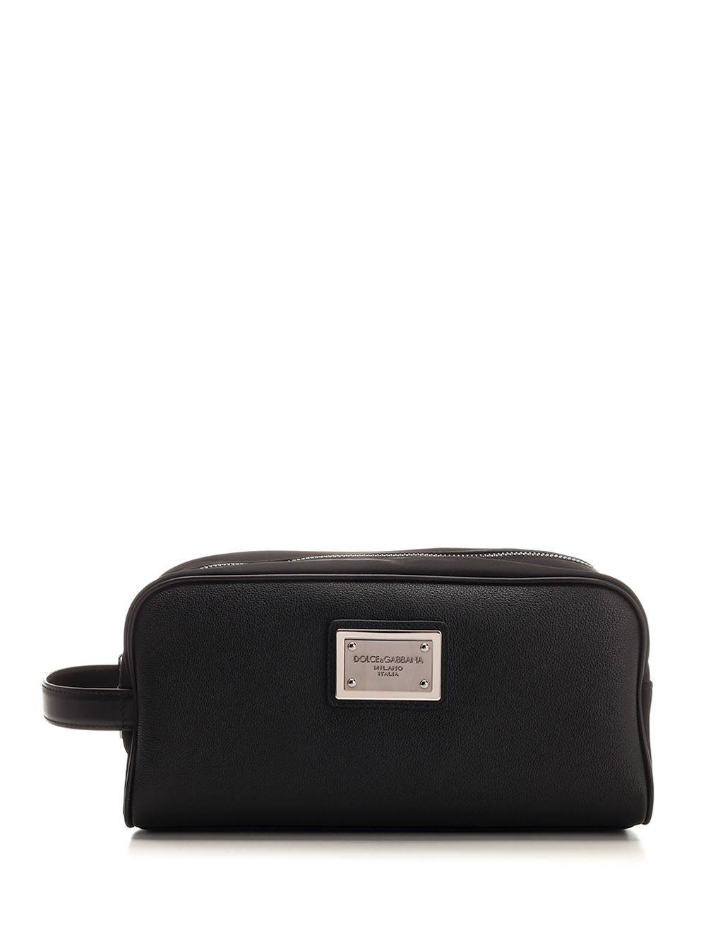 Shop Dolce & Gabbana Leather And Nylon Beauty Case In Black