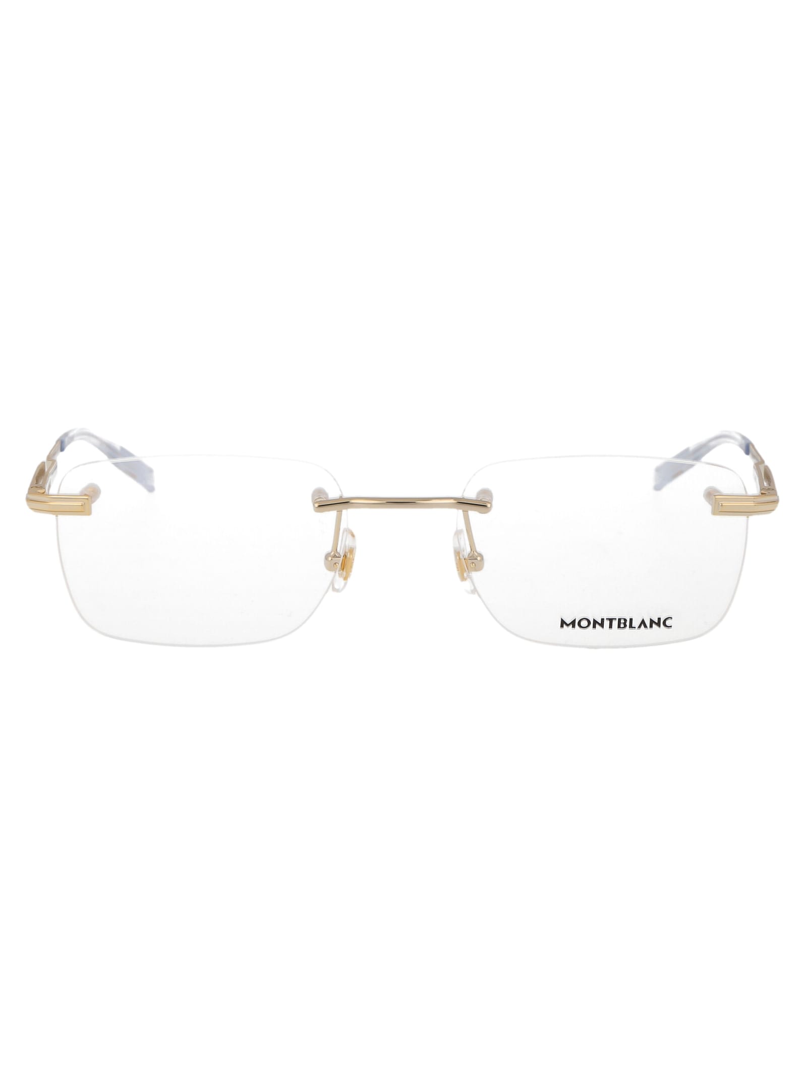 Montblanc Mb0279o Glasses In 002 Gold Gold Transparent