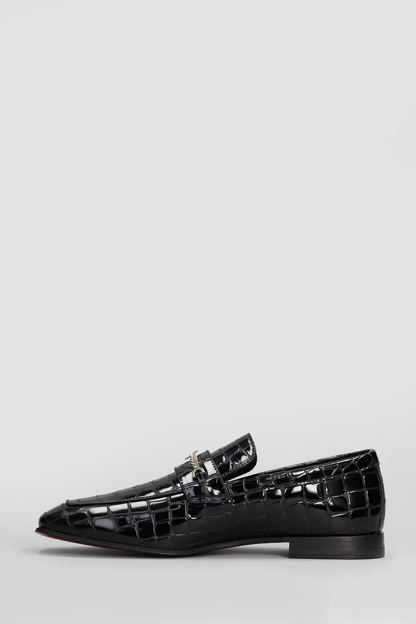 Shop Christian Louboutin Mj Moc Loafers In Black Leather