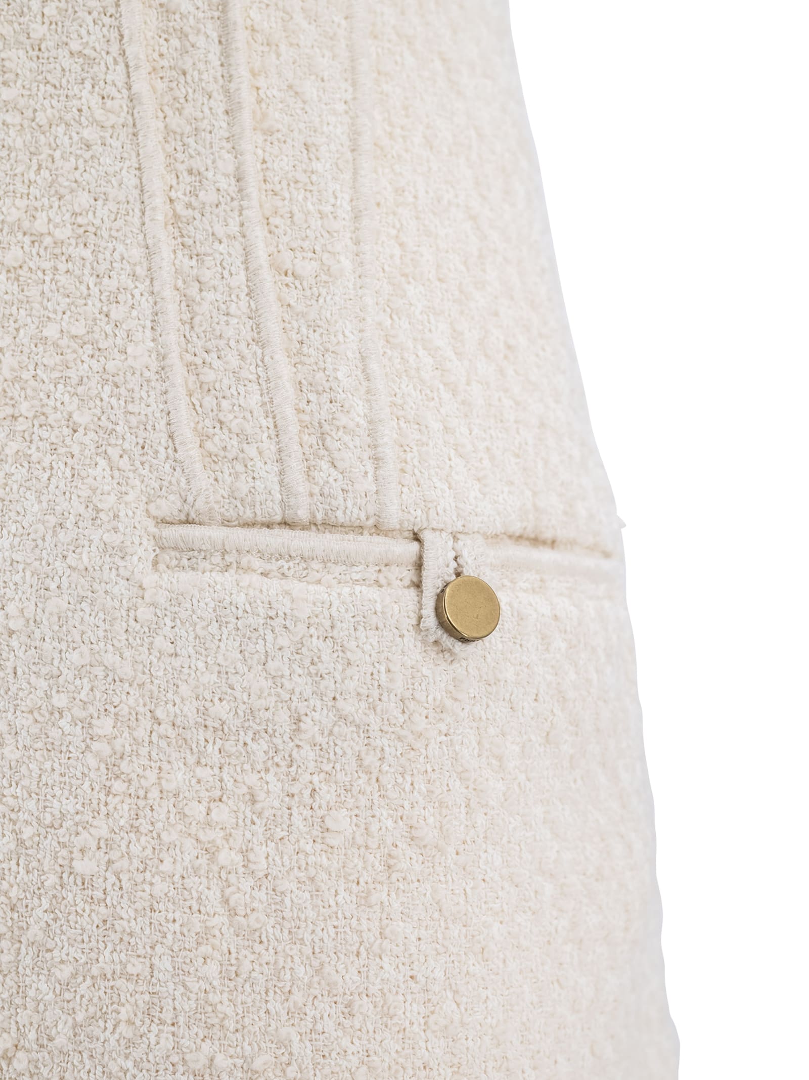 PHILOSOPHY DI LORENZO SERAFINI IVORY TWEED MINI DRESS