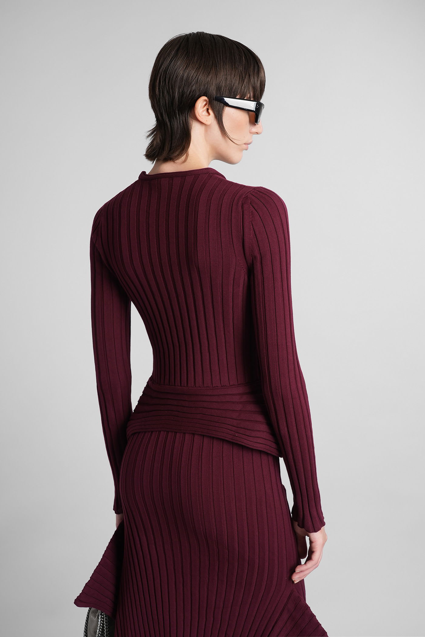 Stella Mccartney Topwear In Bordeaux Cotton In Burgundy