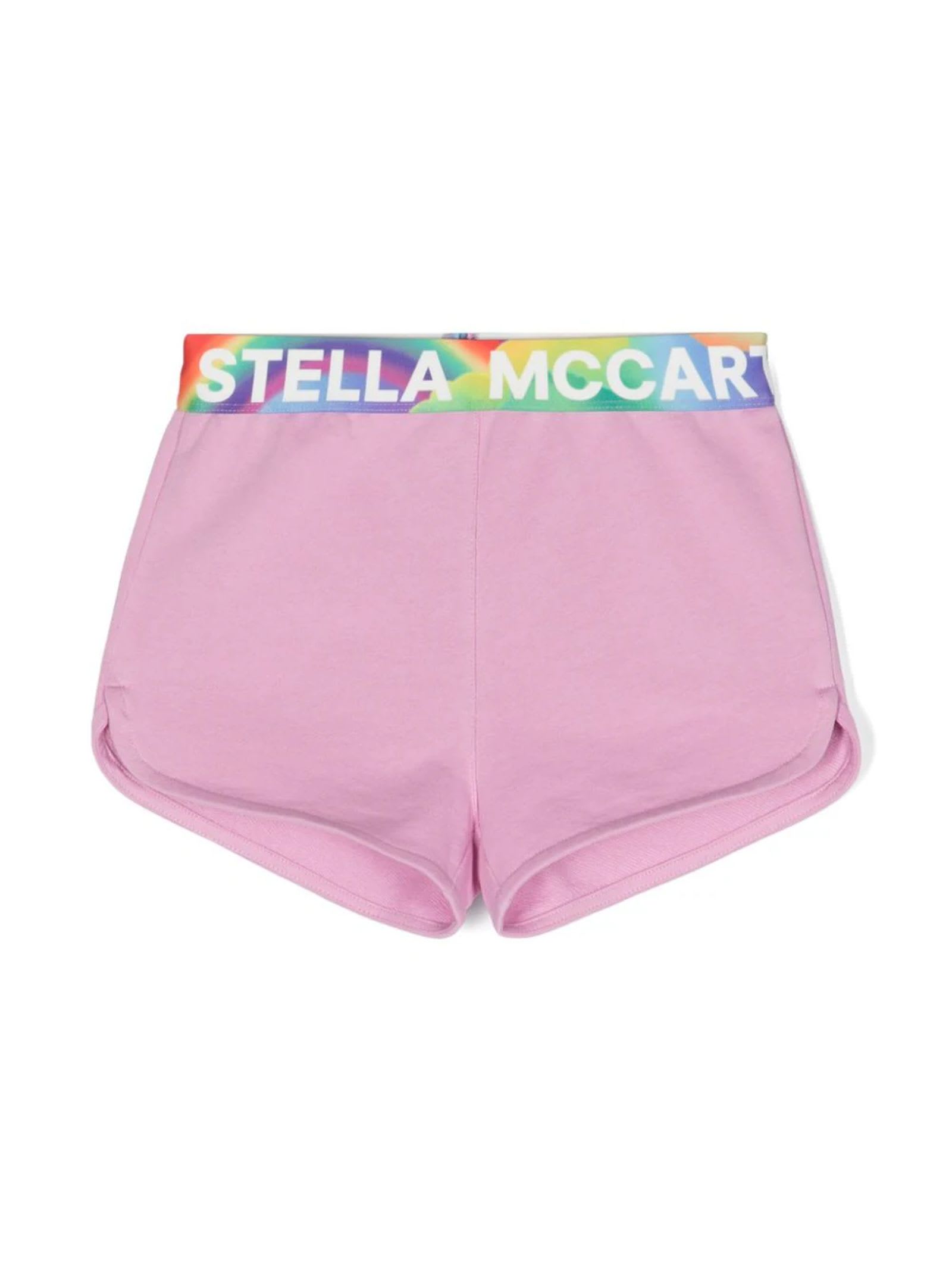 Shop Stella Mccartney Pink Cotton Shorts In Rosa
