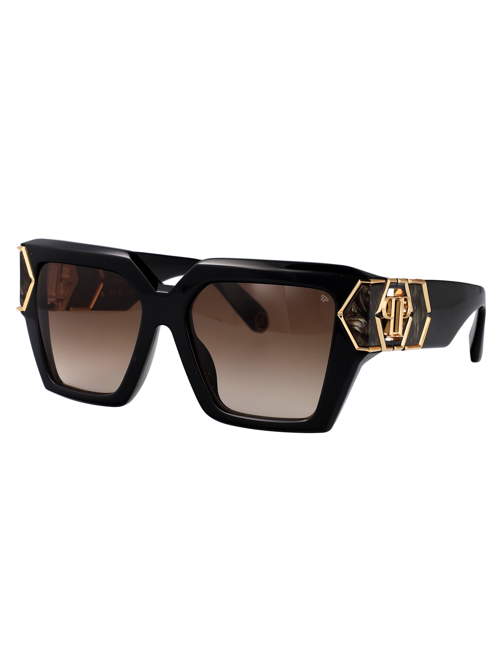 Philipp Plein Plein Hera Sunglasses In Black Gold