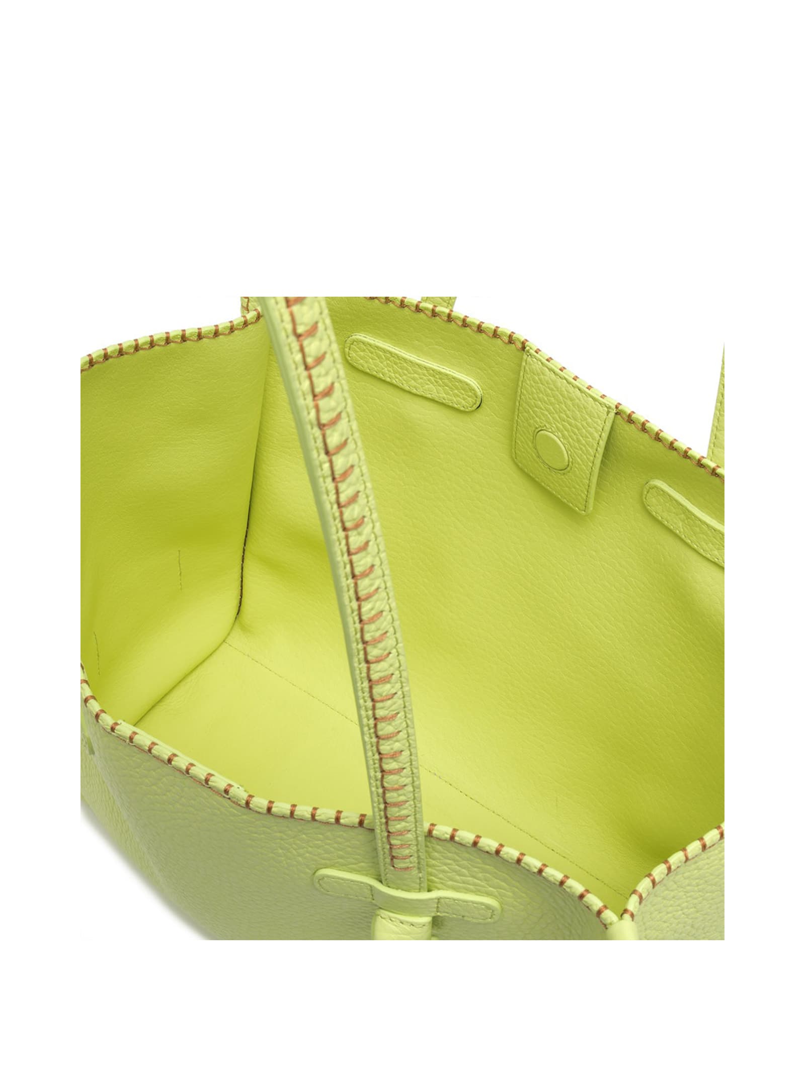Shop Gianni Chiarini Marcella Shopping Bag In Bubble Leather In Sunny Light