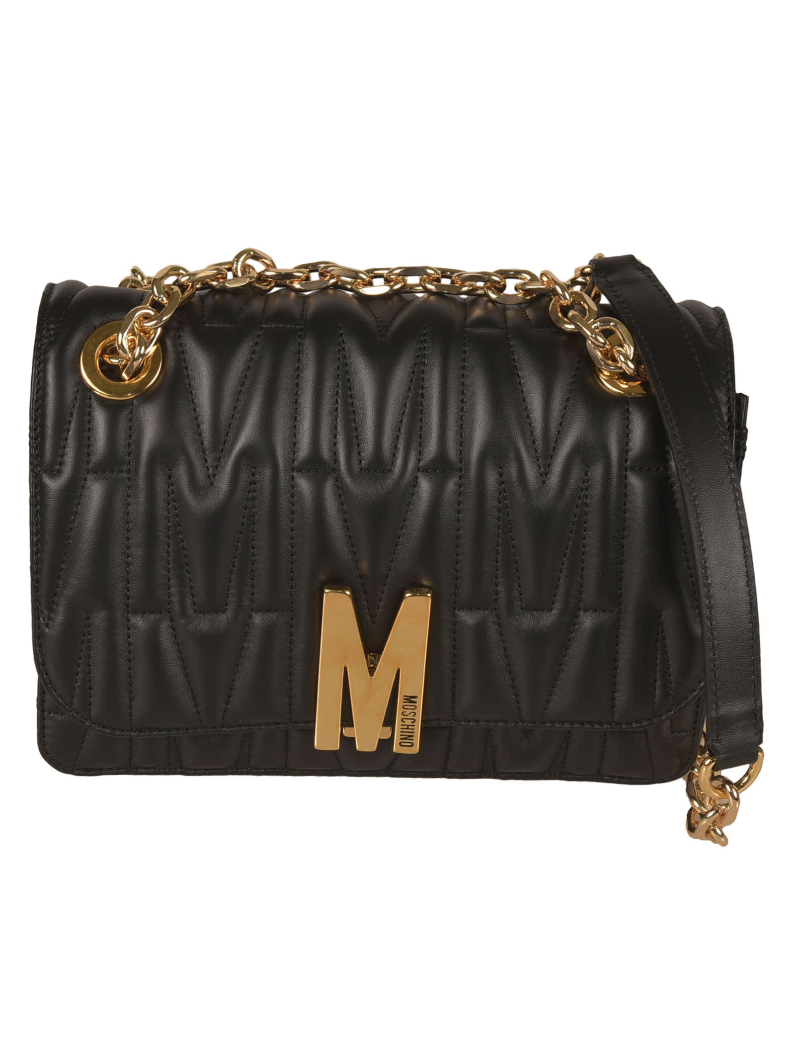Moschino Chain Strap Quilted Shoulder Bag