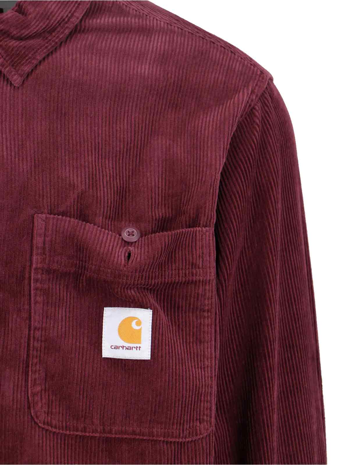 Carhartt Casual Shirt With Button Cuffs And Pocket In Red